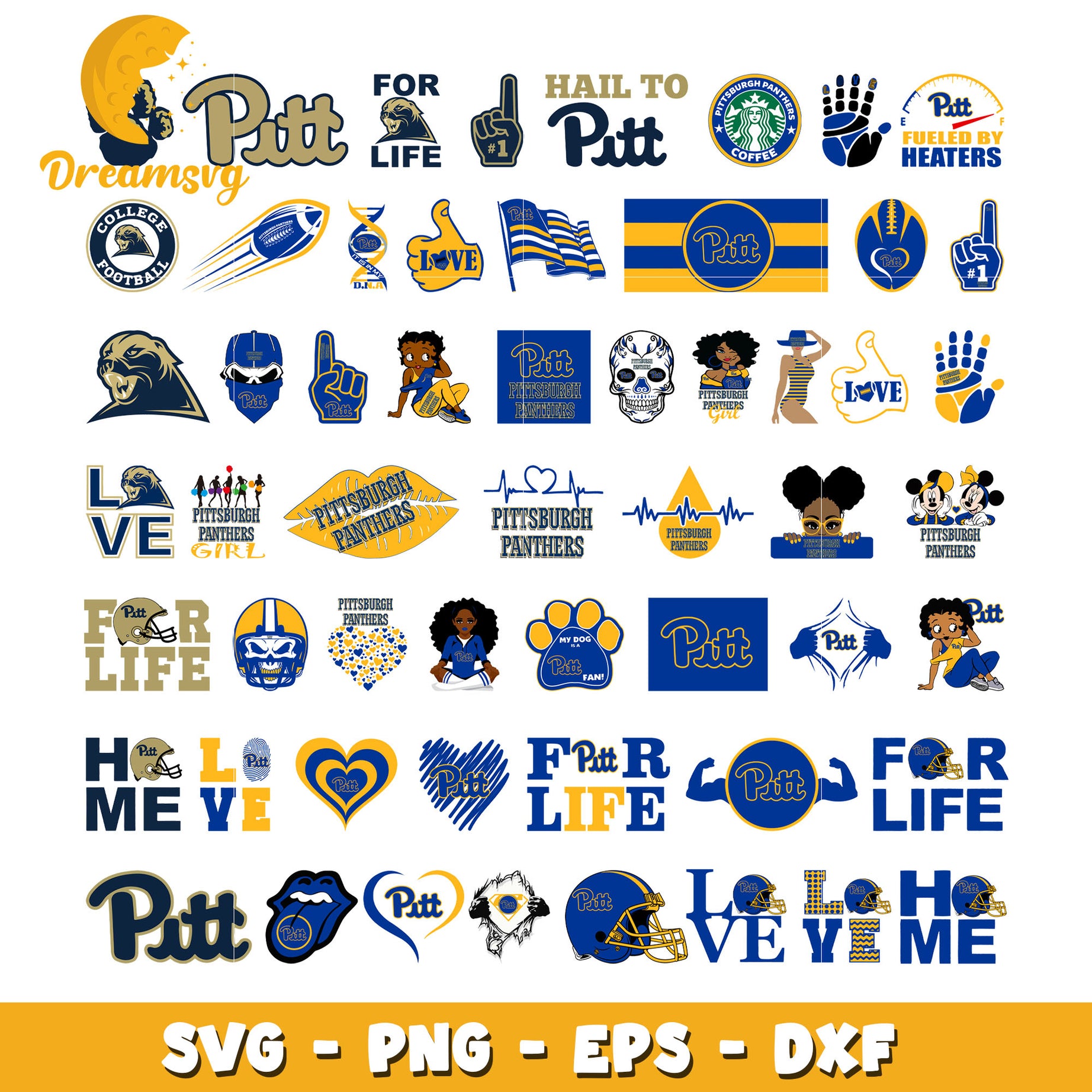 Pittsburgh panthers logo bundle svg, pittsburgh panthers football svg