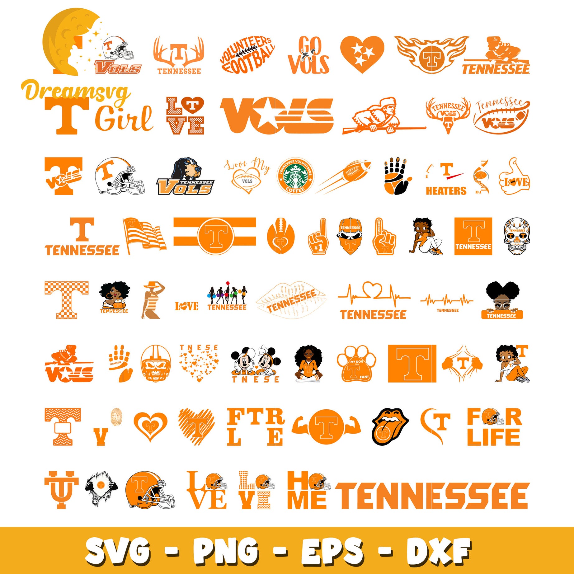 Tennessee Vols logo design bundle svg, tennessee vols football​ svg