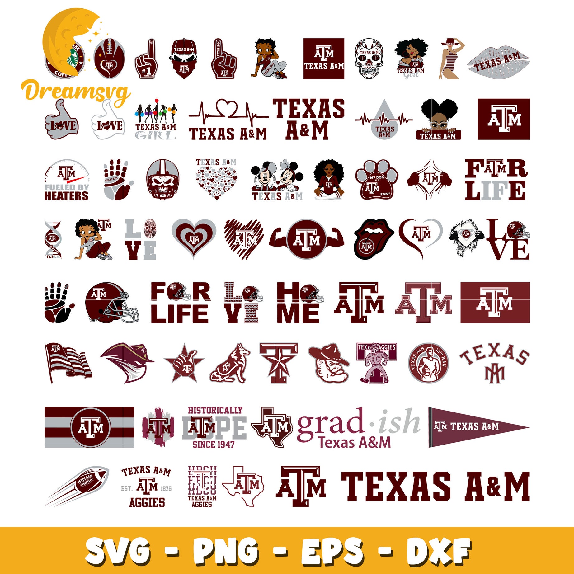 Texas a&m aggies football bundle svg, texas a&m aggies​ svg