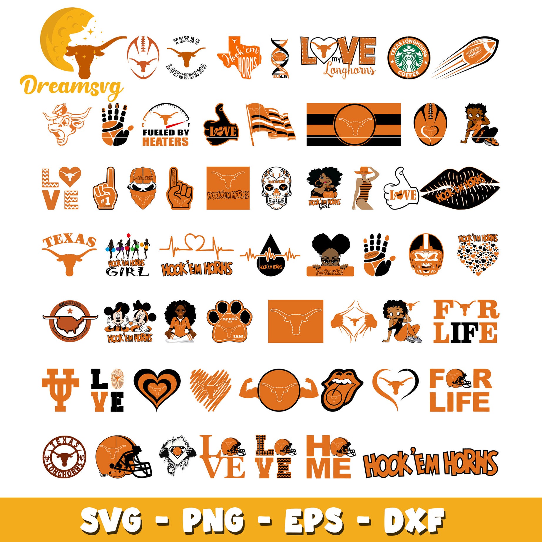 Texas longhorns logo design bundle svg, Texas longhorns svg