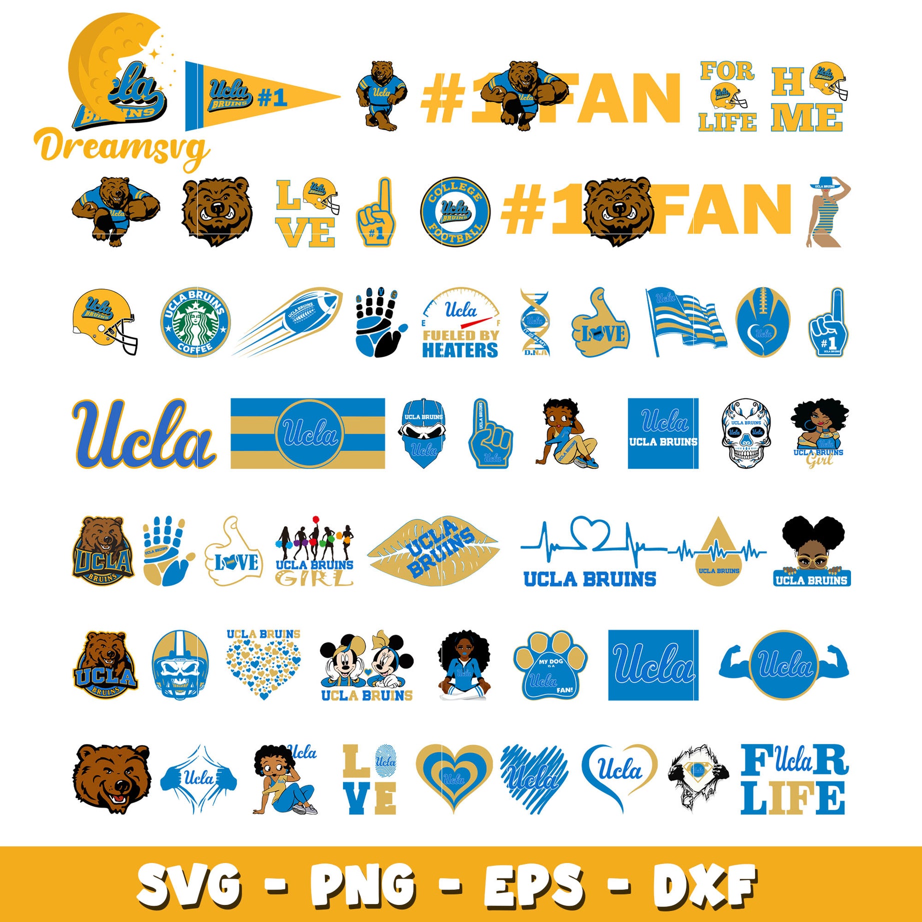 Ucla bruins logo design bundle svg, ucla bruins football​ svg