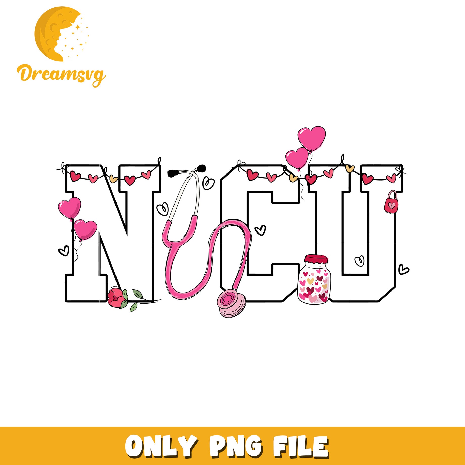 NCU Valentines PNG Design