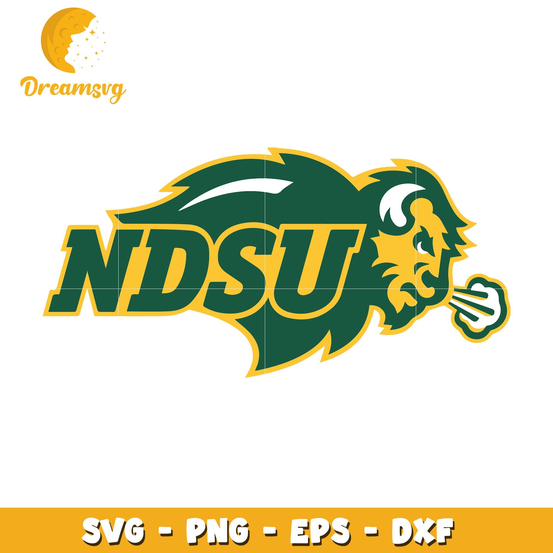 NDSU Bison SVG PNG EPS DXF Cut File