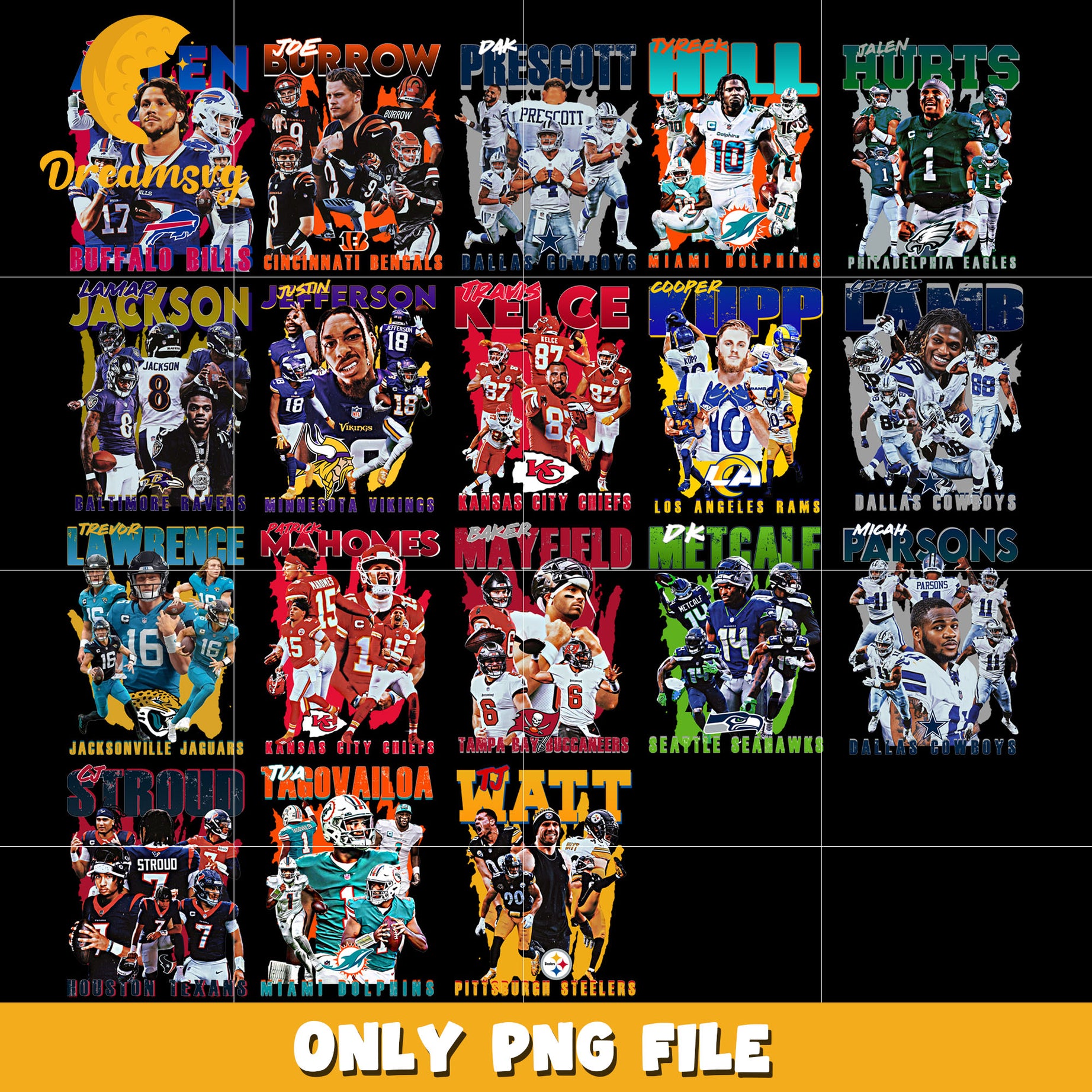 Nfl bootleg collection bundle png, nfl logo teams png, nfl png