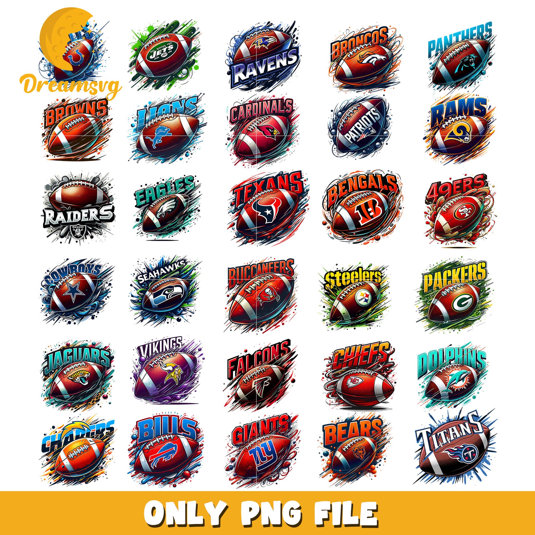 Rugby ball nfl teams bundle png, logo nfl teams png, nfl png