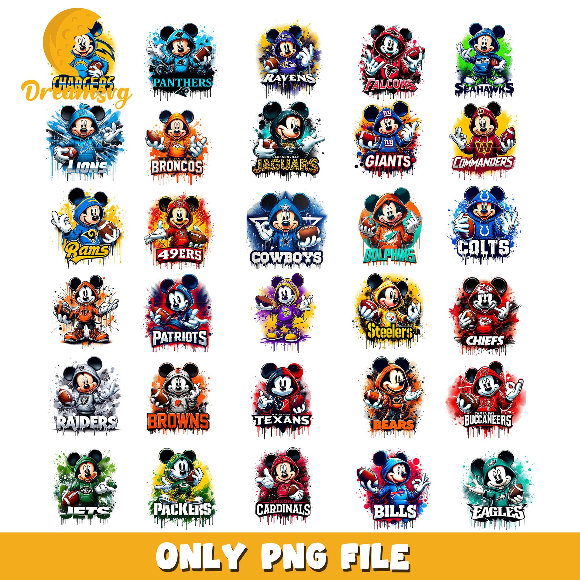 Nfl logo Mickey mouse bundle png, nfl logo png, nfl teams png