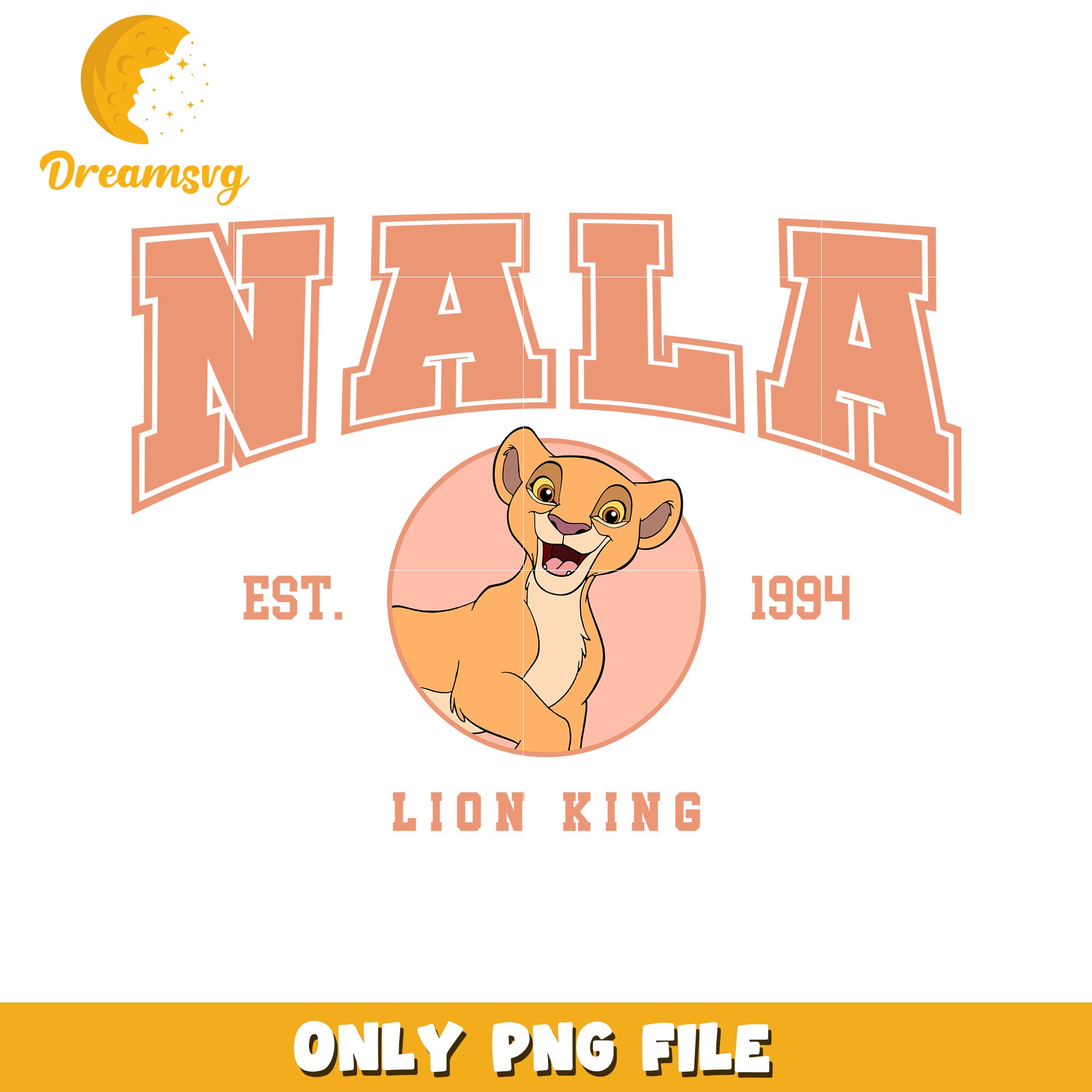 Nala Lion King PNG File Vintage Design for Fans