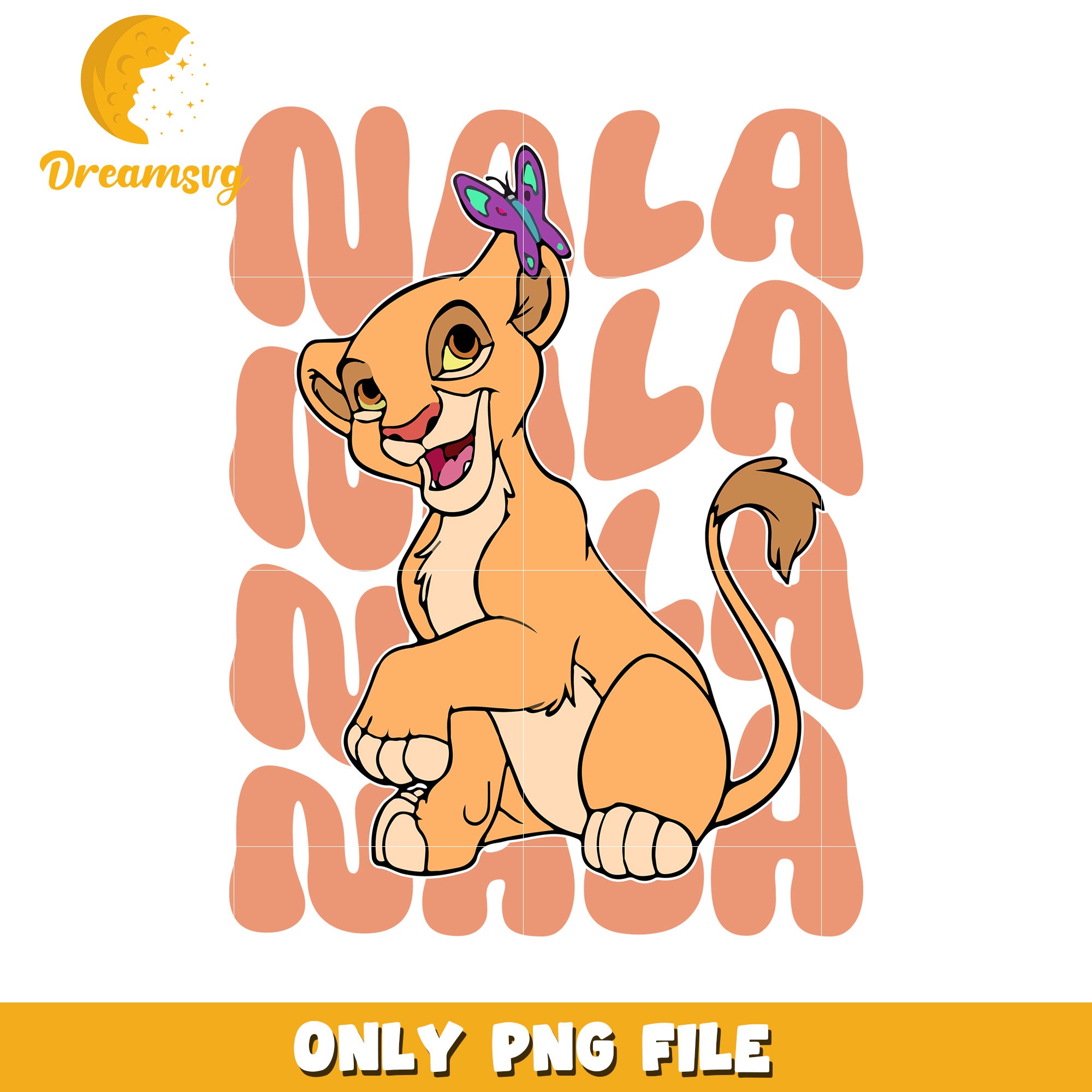 Nala Lion PNG Sublimation Design