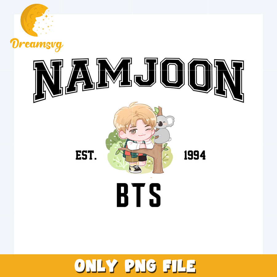 Namjoon bts black words png, bangtan boys png, bts members mascots​ png