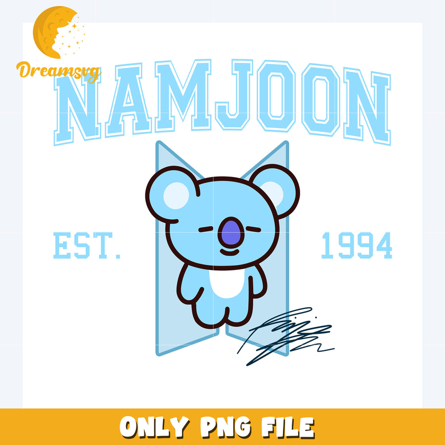 Namjoon koya mascot design png, bt21​ png, bt21 plushies​ png