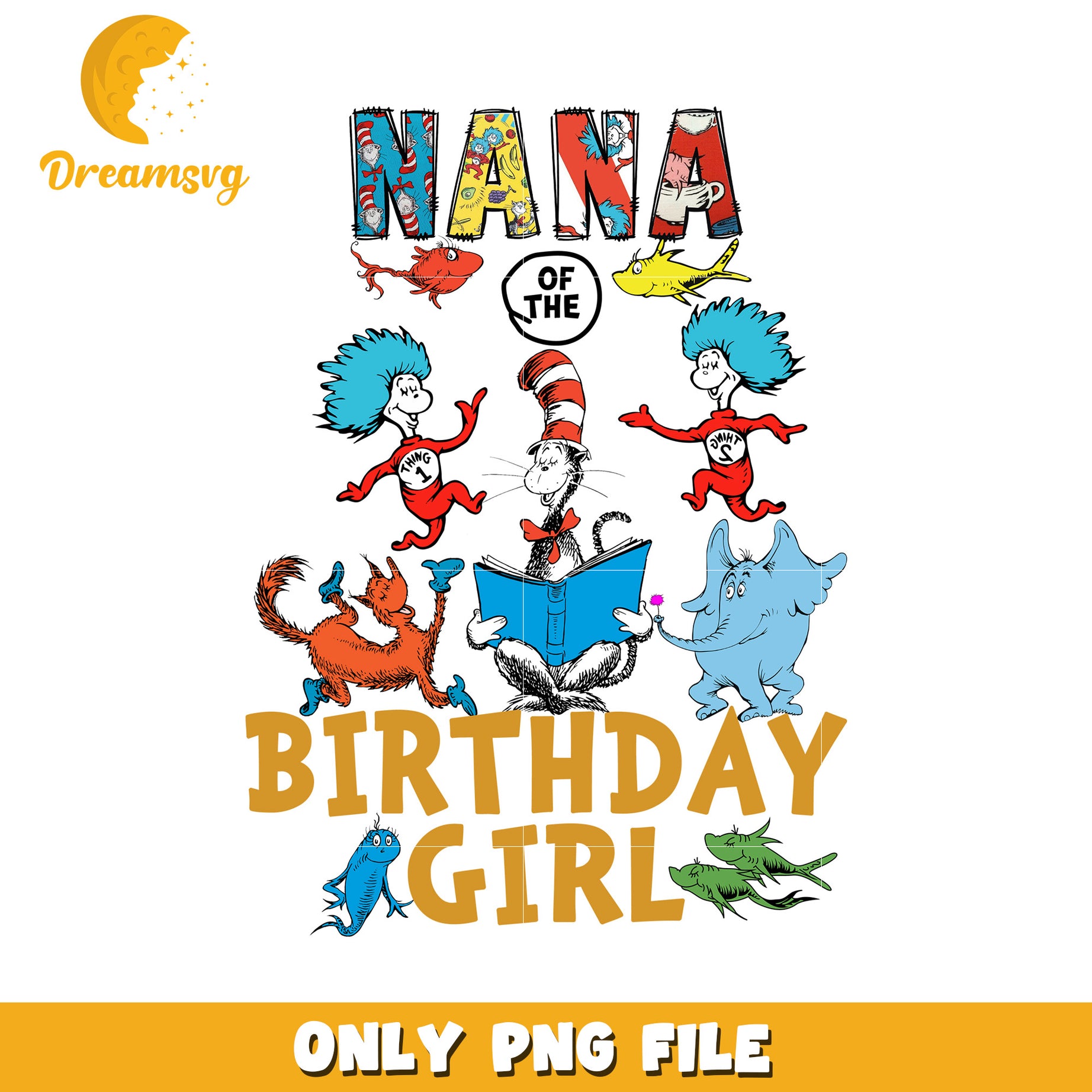 Nana Of The Birthday Girl PNG