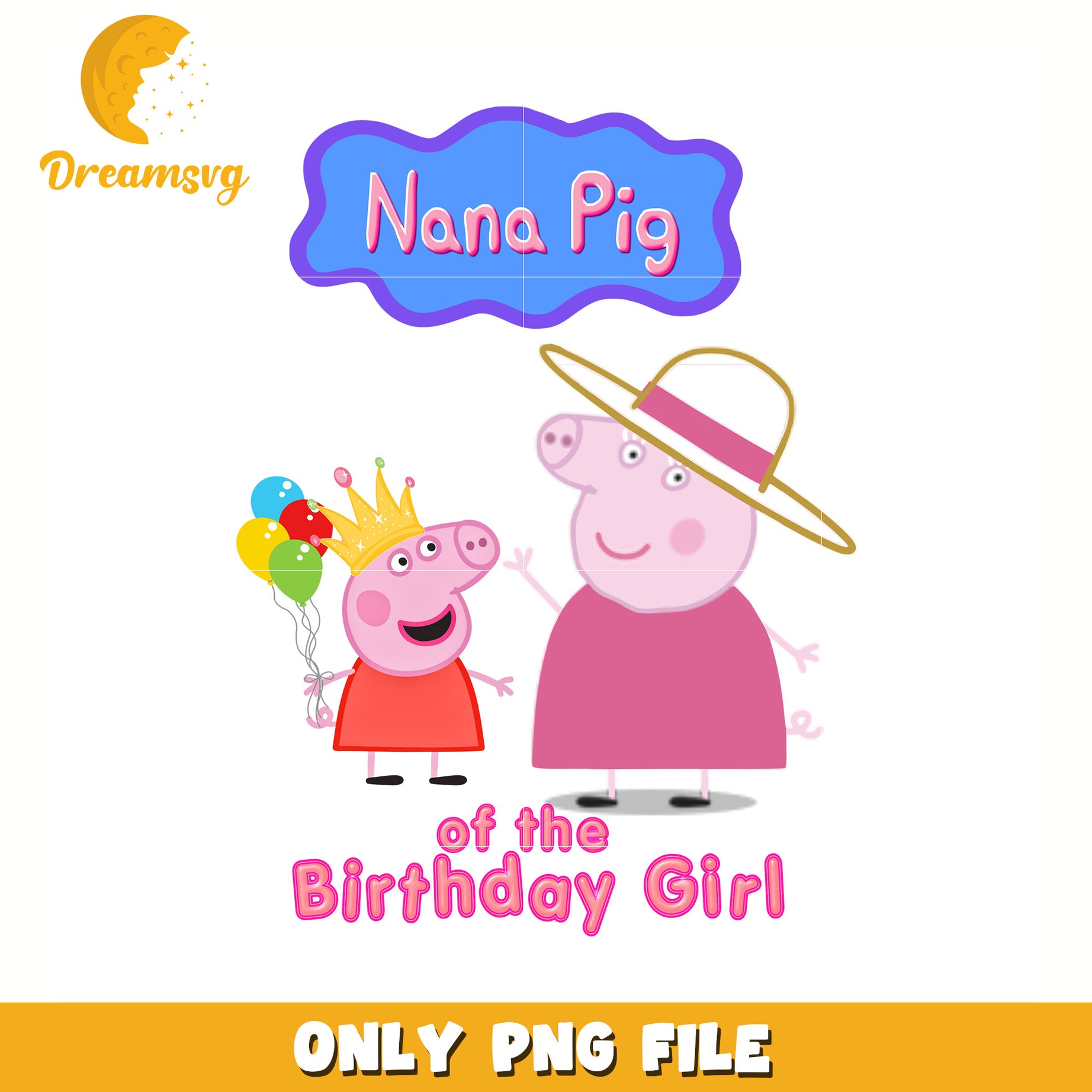 Nana pig of the birthday girl png, peppa pig cartoon png, peppa pig png