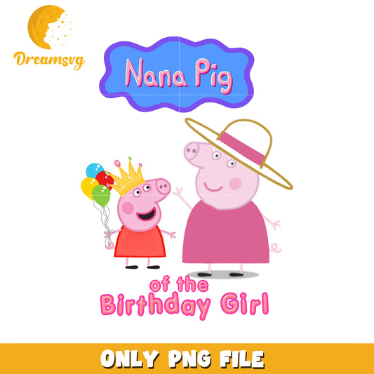 Nana pig of the birthday girl png, peppa pig cartoon png, peppa pig png