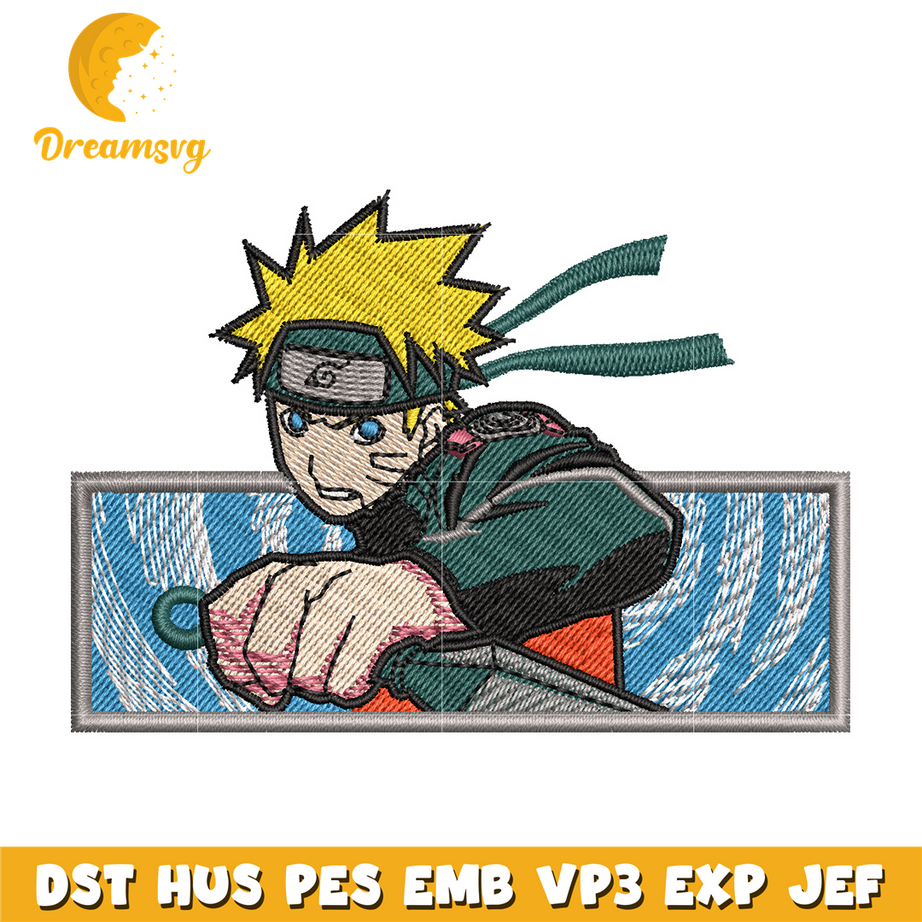 Naruto kunai embroidery design