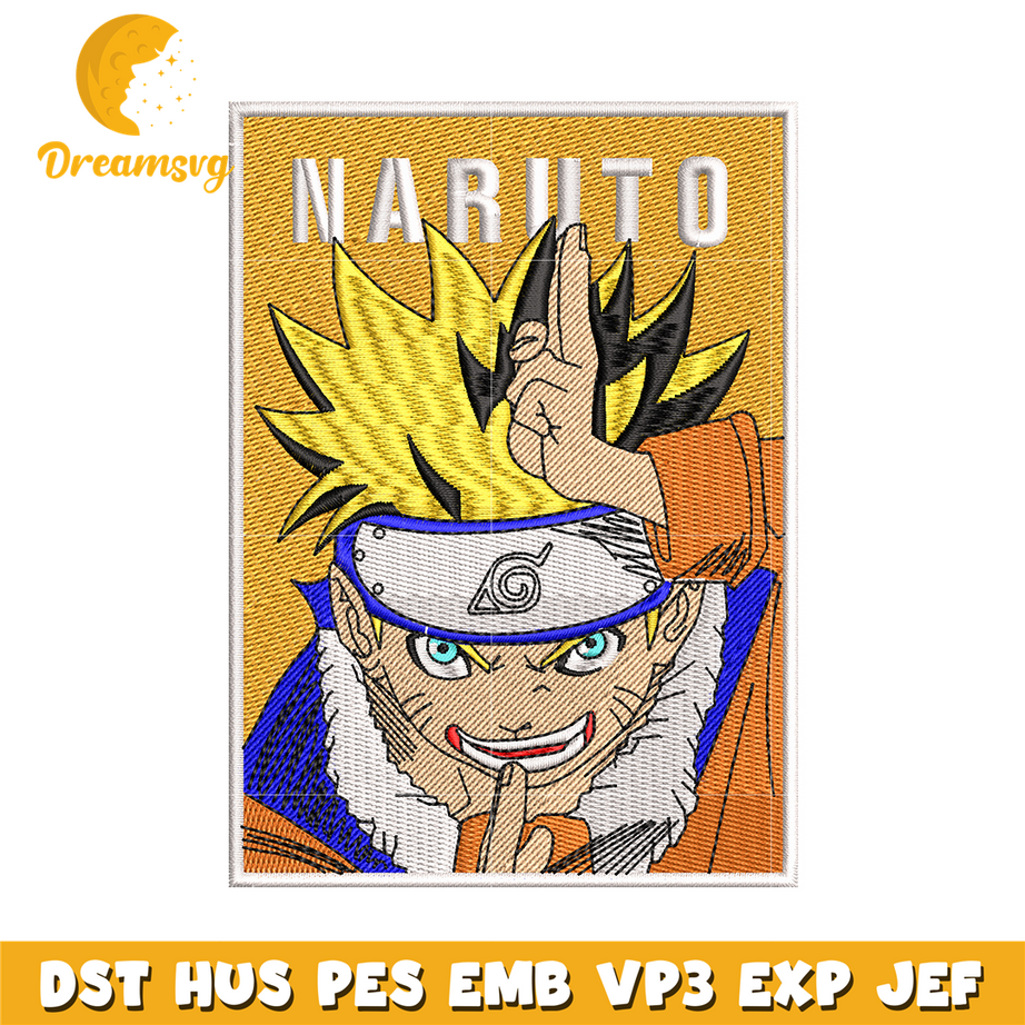 Naruto poster embroidery design