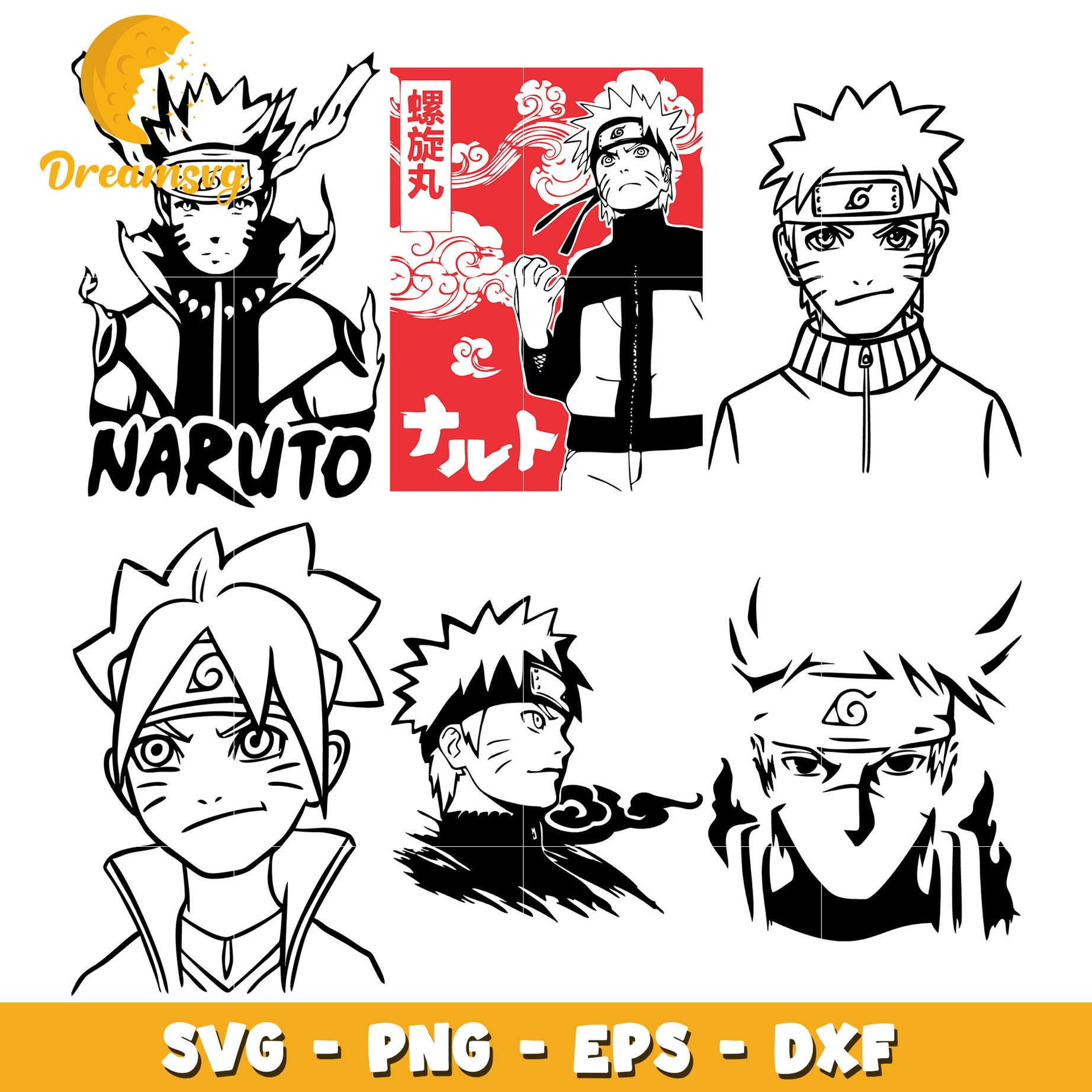 Uzumaki Naruto character bundle svg, Naruto Shippuden svg