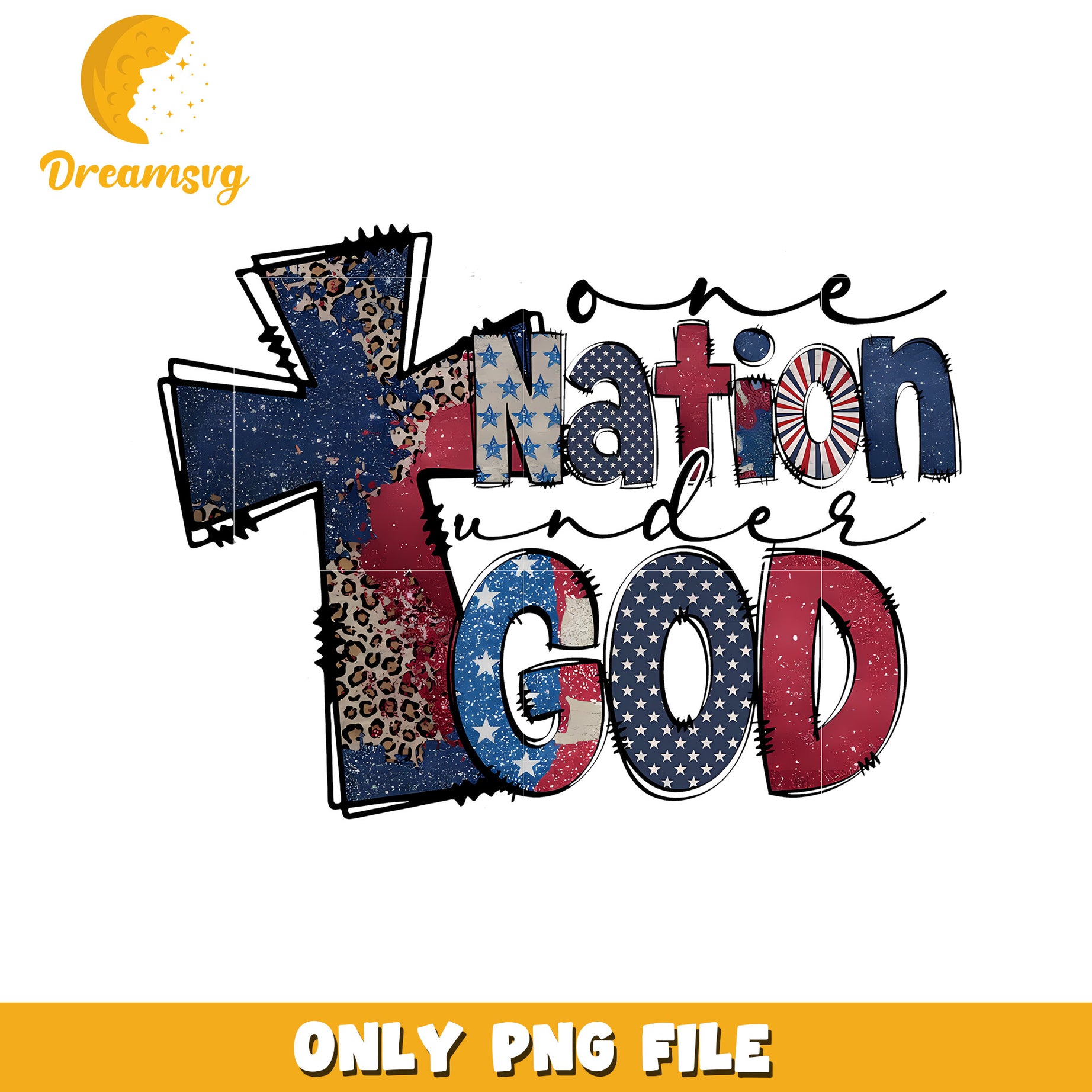 Nation god cross png, patriotic cross png, christian patriot png