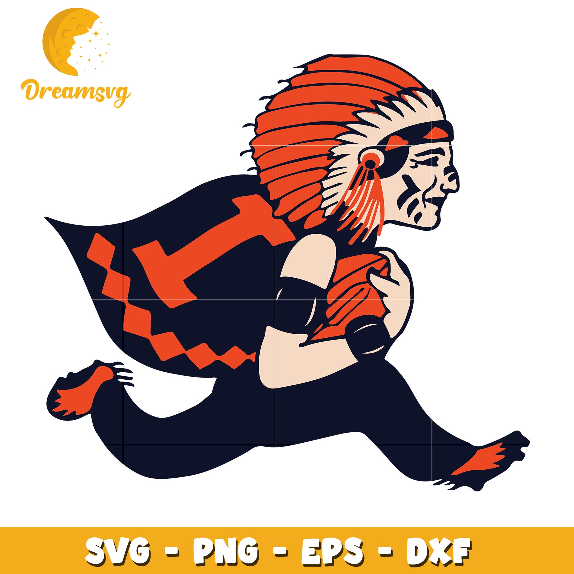 Native American Football SVG PNG EPS DXF