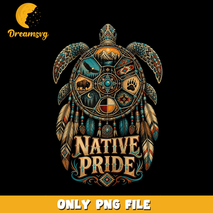 Native Pride PNG, Cultural Heritage, Turtle Design PNG