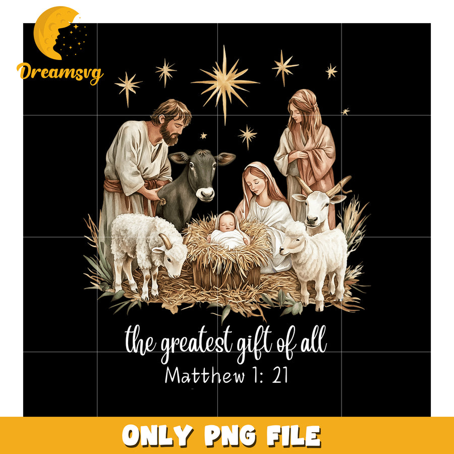 Nativity Scene PNG Greatest Gift of All