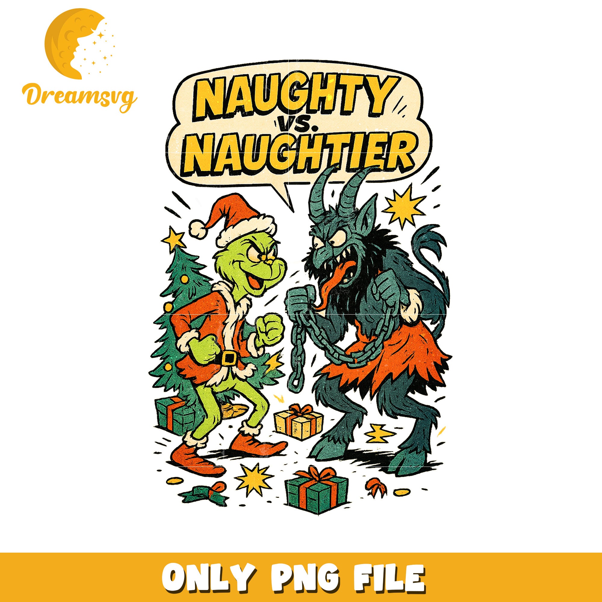 Naughty design png, merry christmas​ png, christmas bell png