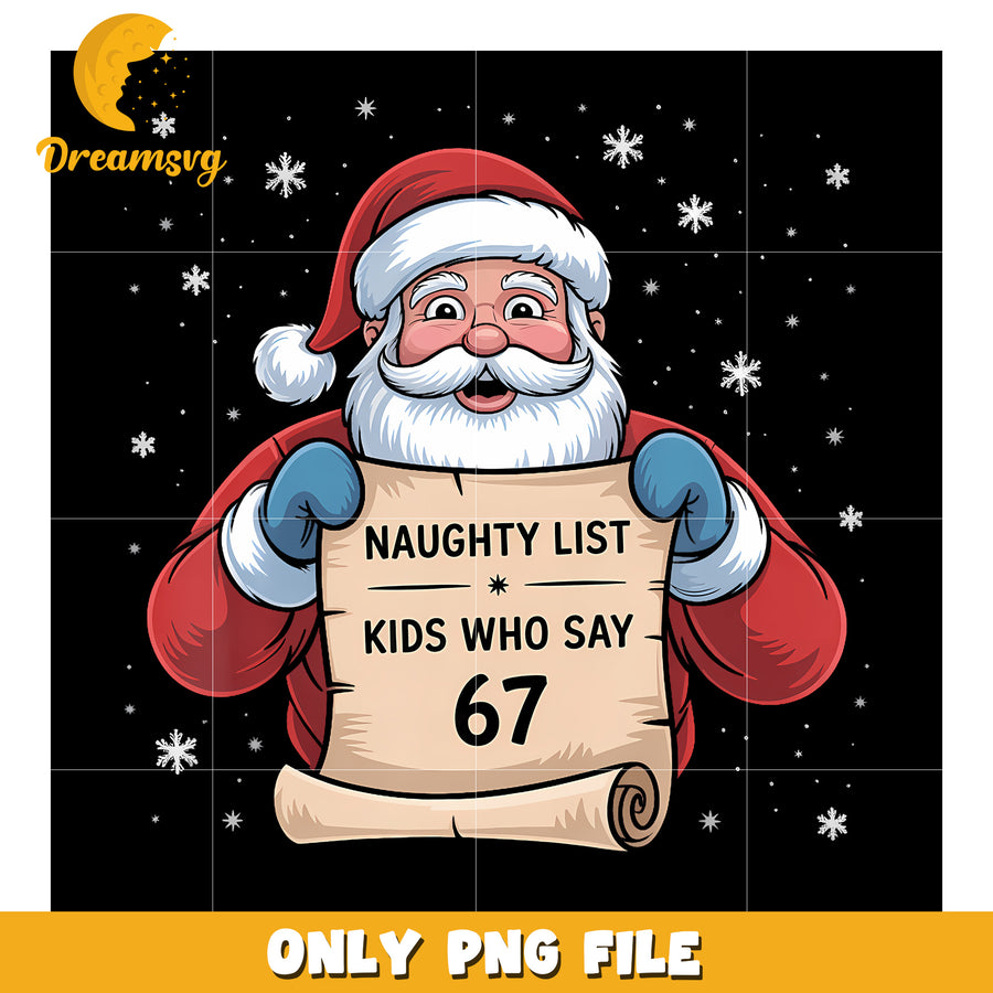 Naughty list png, silly internet joke png, funny santa png