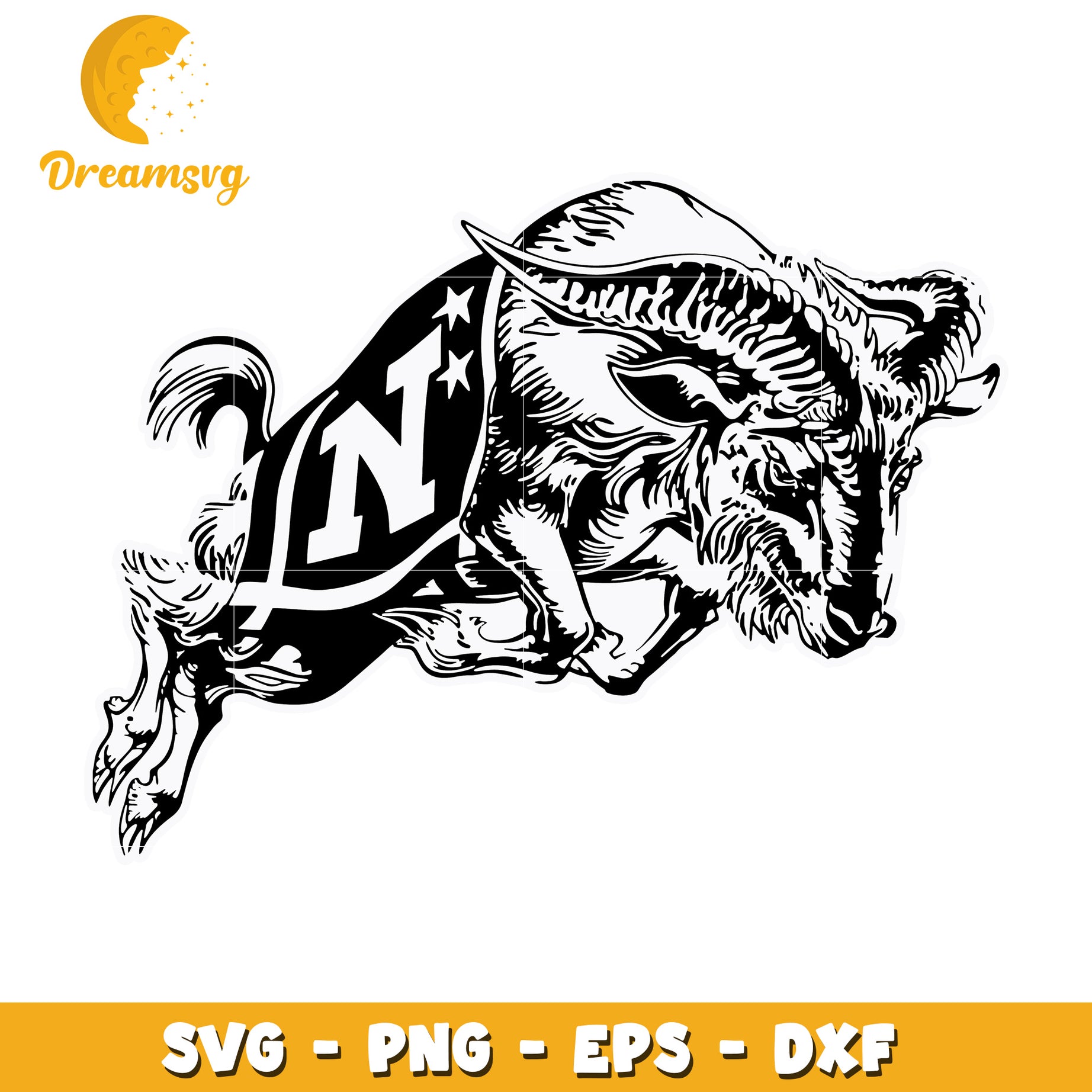 Navy Goat SVG PNG EPS DXF Cut File