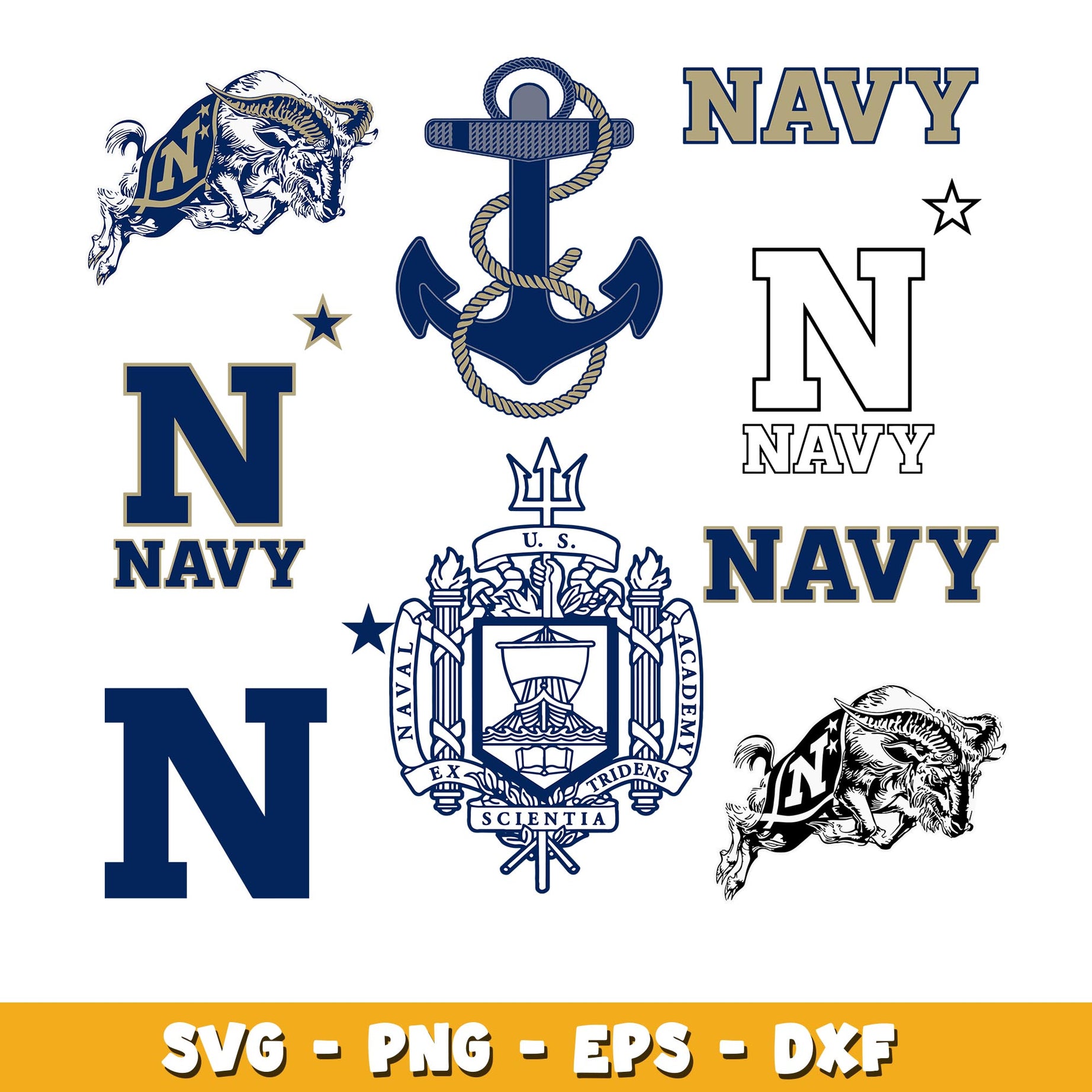 Navy Midshipmen Bundle svg, Navy Midshipmen logo svg, ncaa svg 