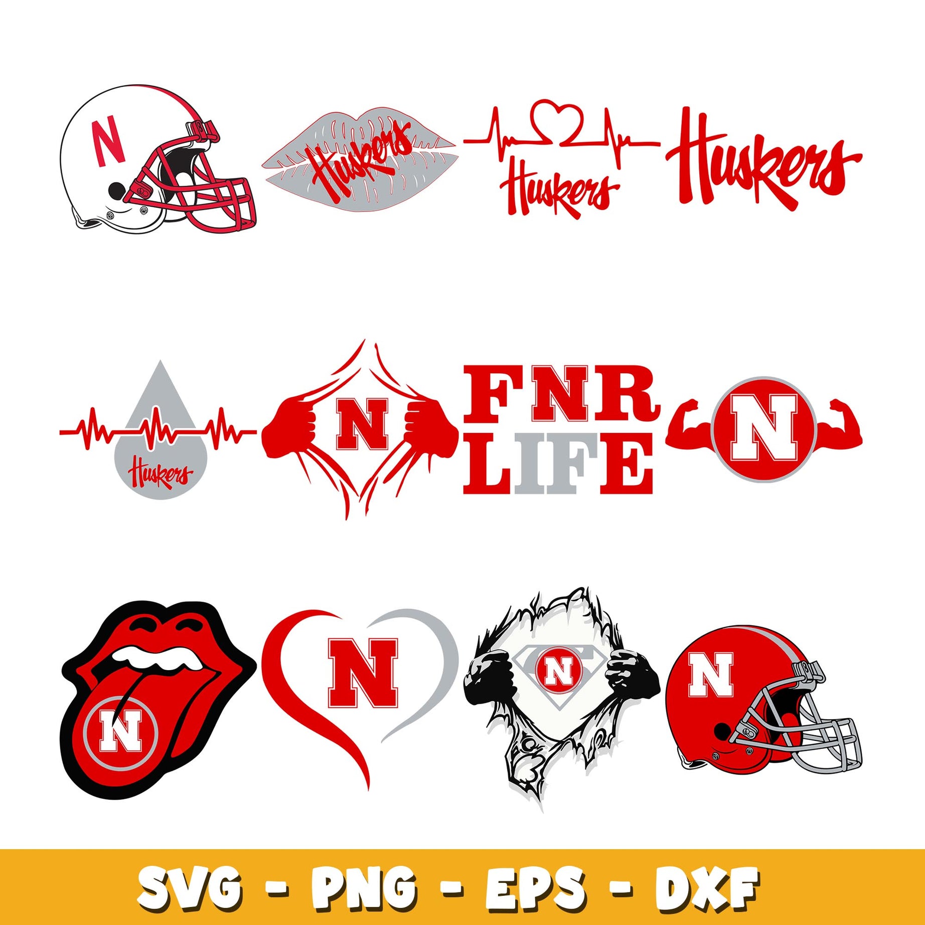 Nebraska Cornhuskers ncca Bundle svg, Nebraska Cornhuskers logo svg, ncaa svg  