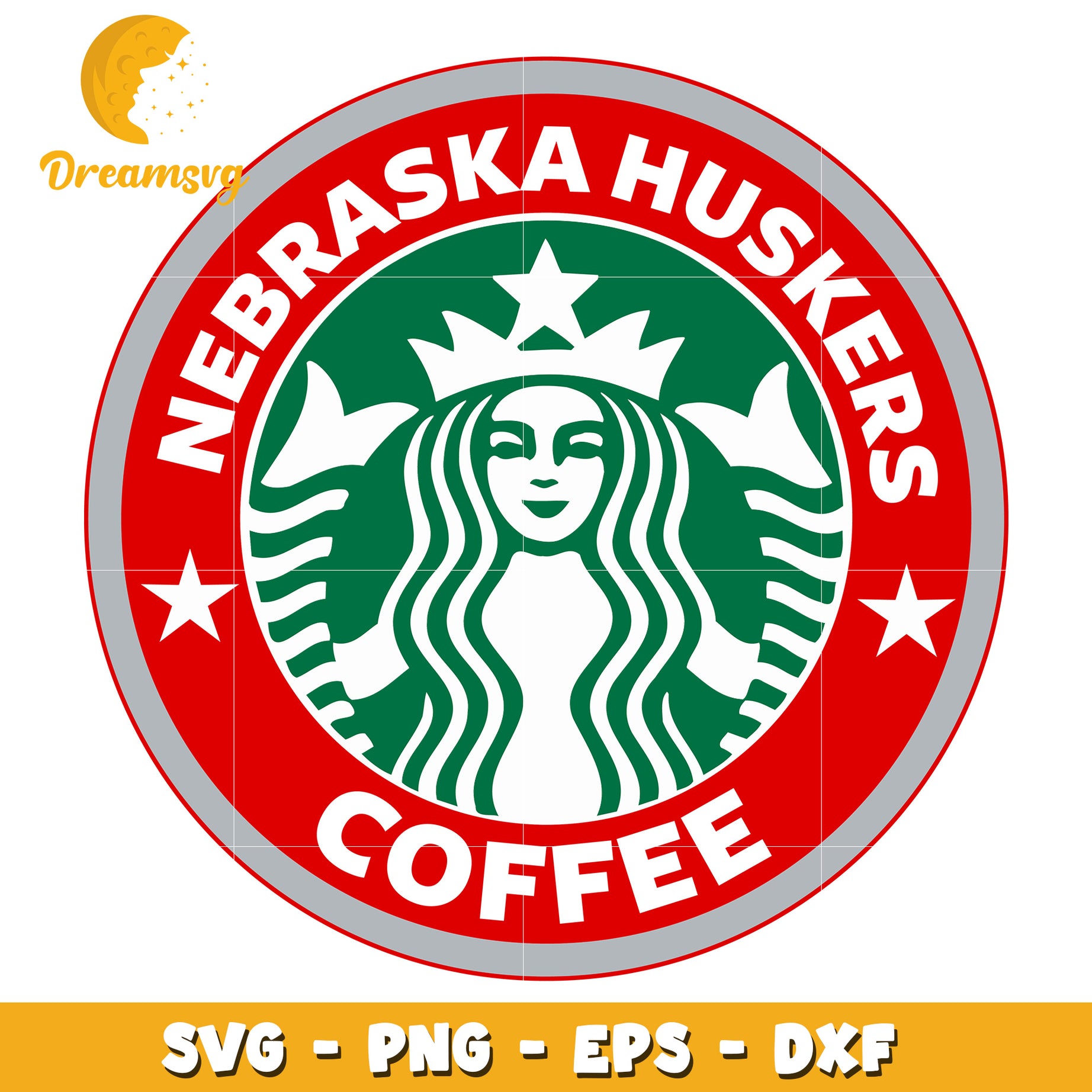 Nebraska Huskers Coffee SVG PNG EPS DXF