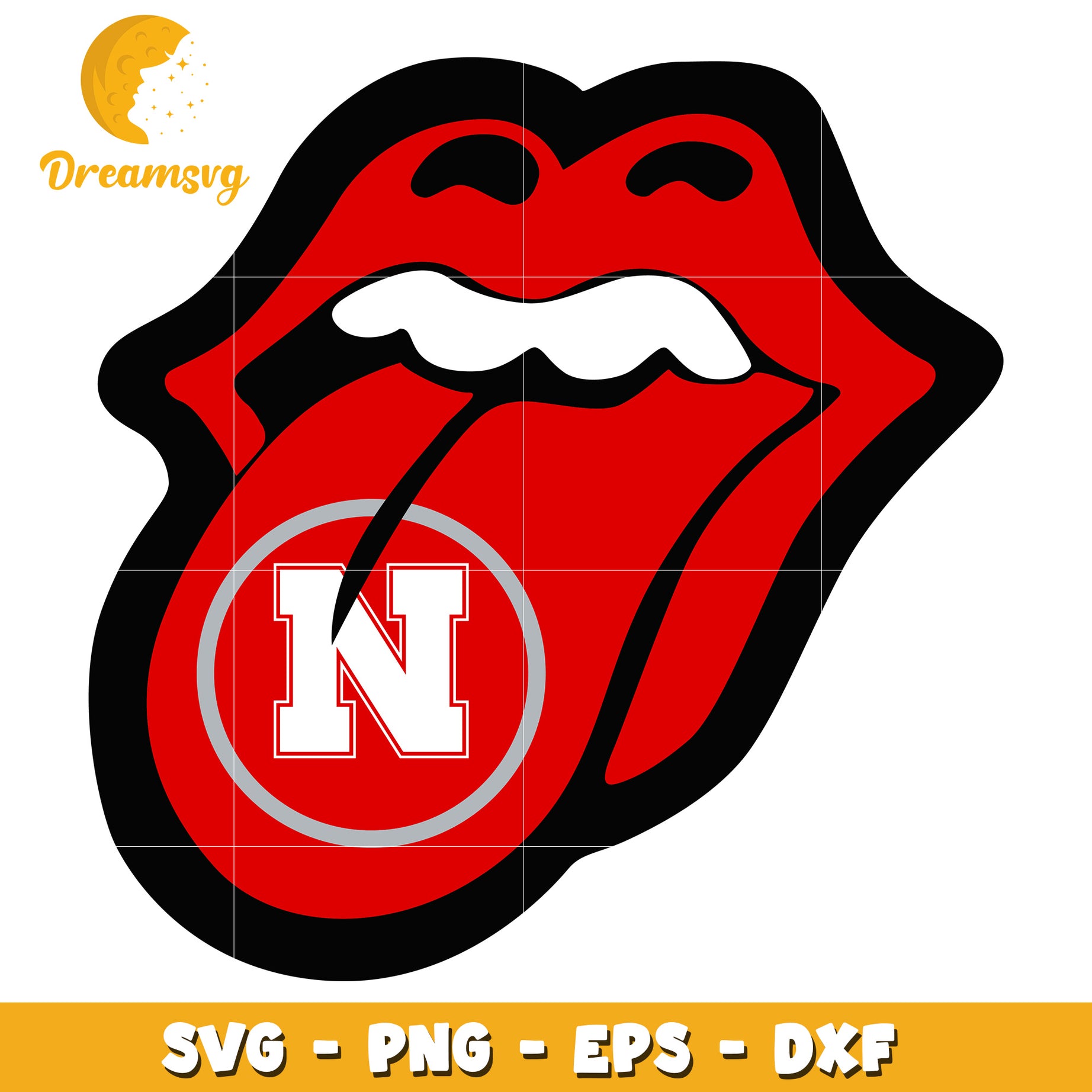 Nebraska Huskers Tongue SVG PNG EPS DXF