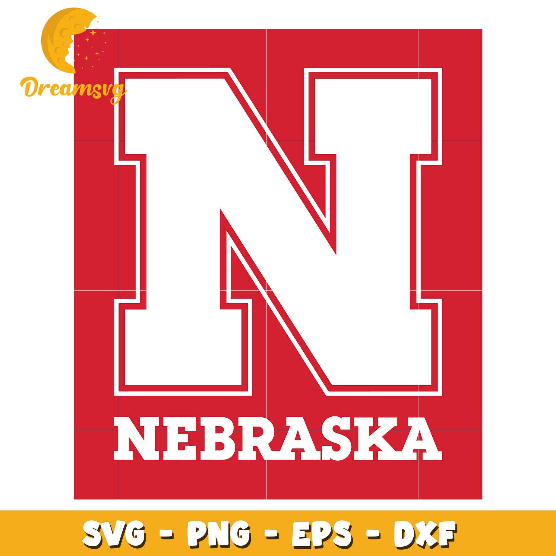 Nebraska Letter N SVG PNG EPS DXF