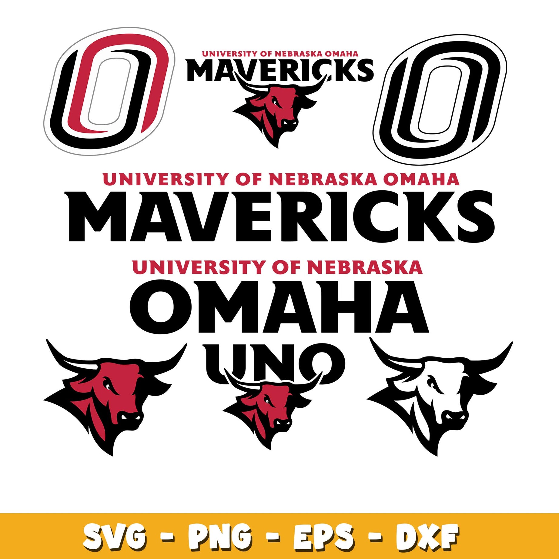 Omaha Mavericks Bundle svg, Omaha Mavericks logo svg, ncaa svg 