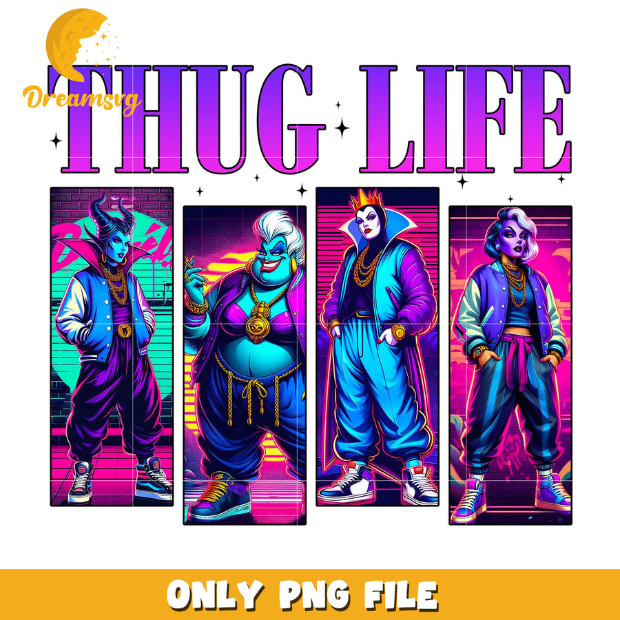 Neon disney villains thug life png, halloween games​​ png, halloween cookies​ png