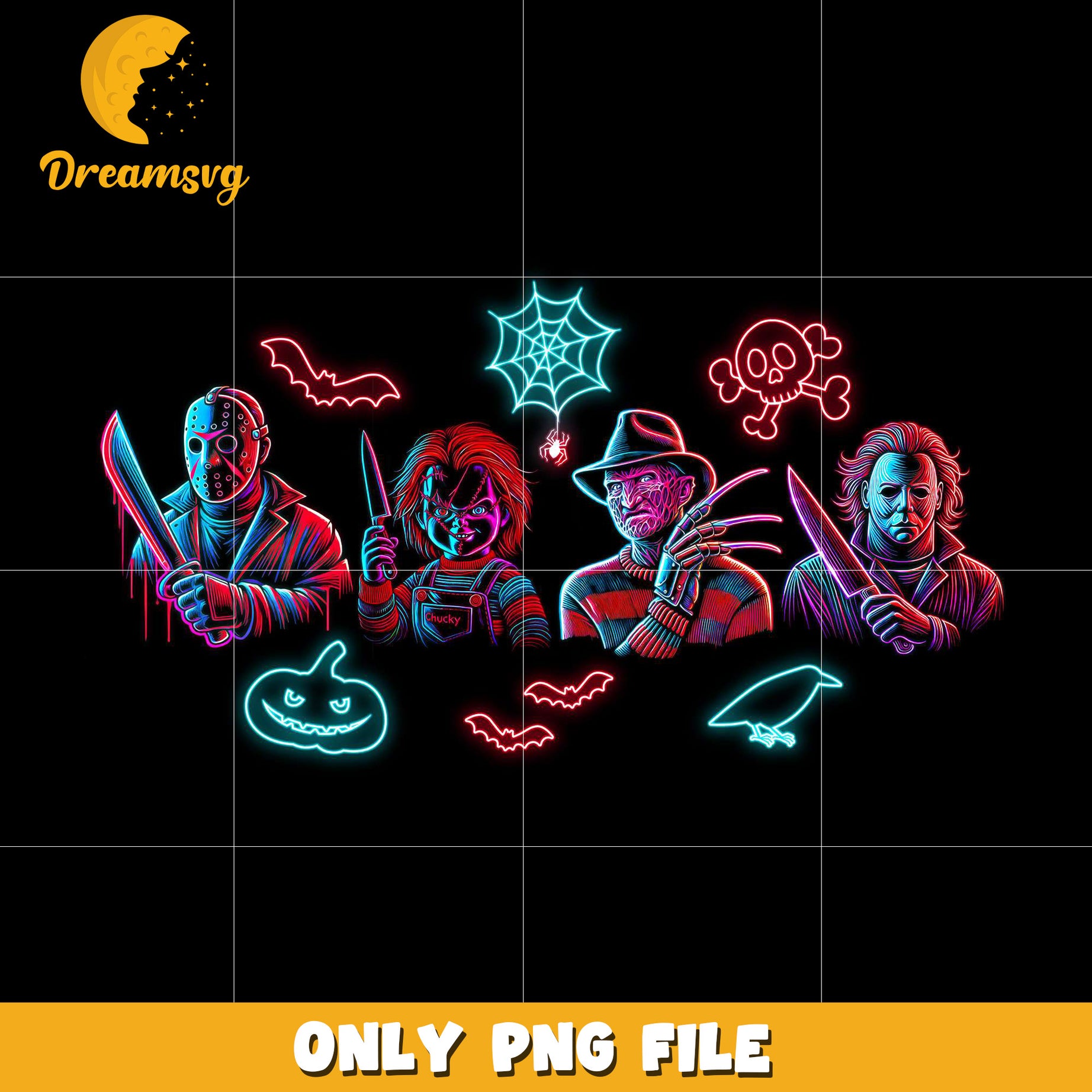 Neon killers png, halloween kills​ halloween ends​ png
