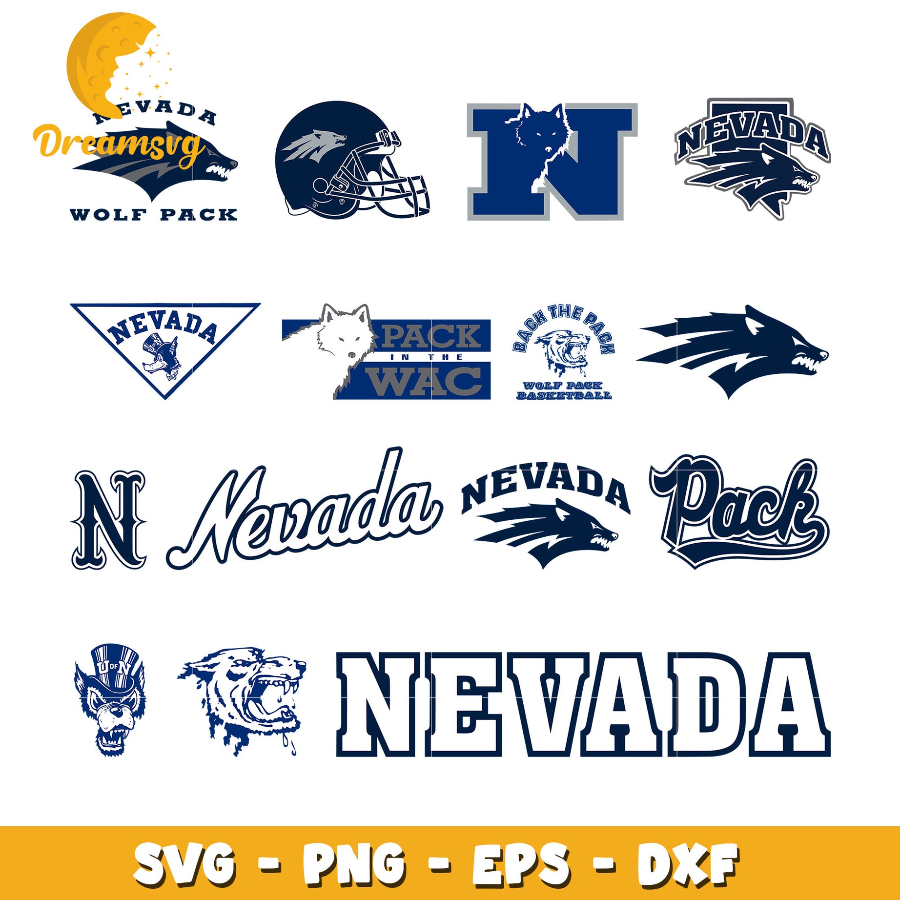 Nevada wolfpack logo bundle svg, nevada wolfpack​ svg, ncaa logo svg