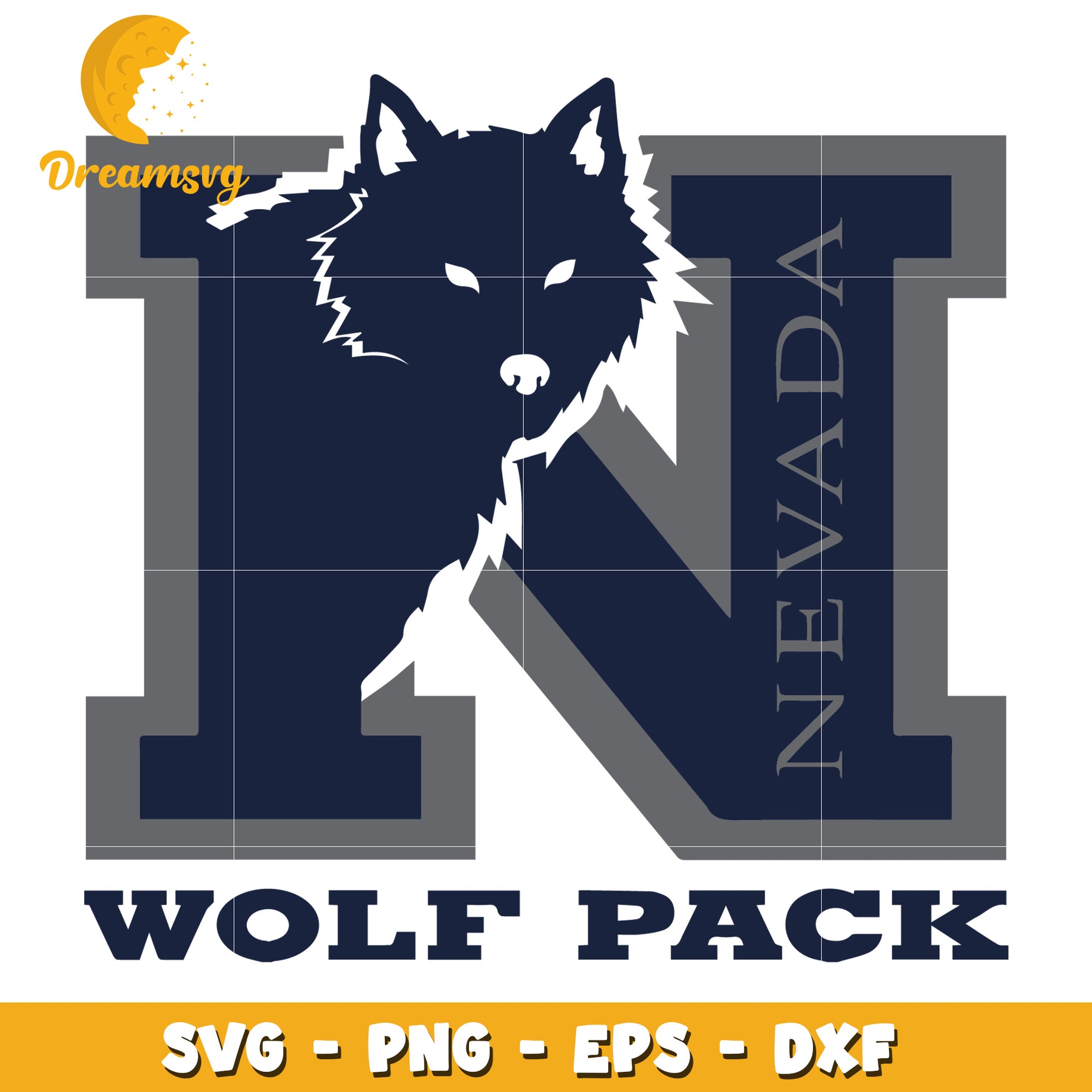 Nevada Wolf Pack N SVG PNG EPS DXF