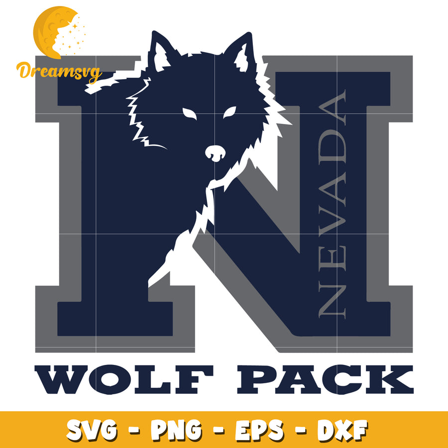 Nevada Wolf Pack N SVG PNG EPS DXF