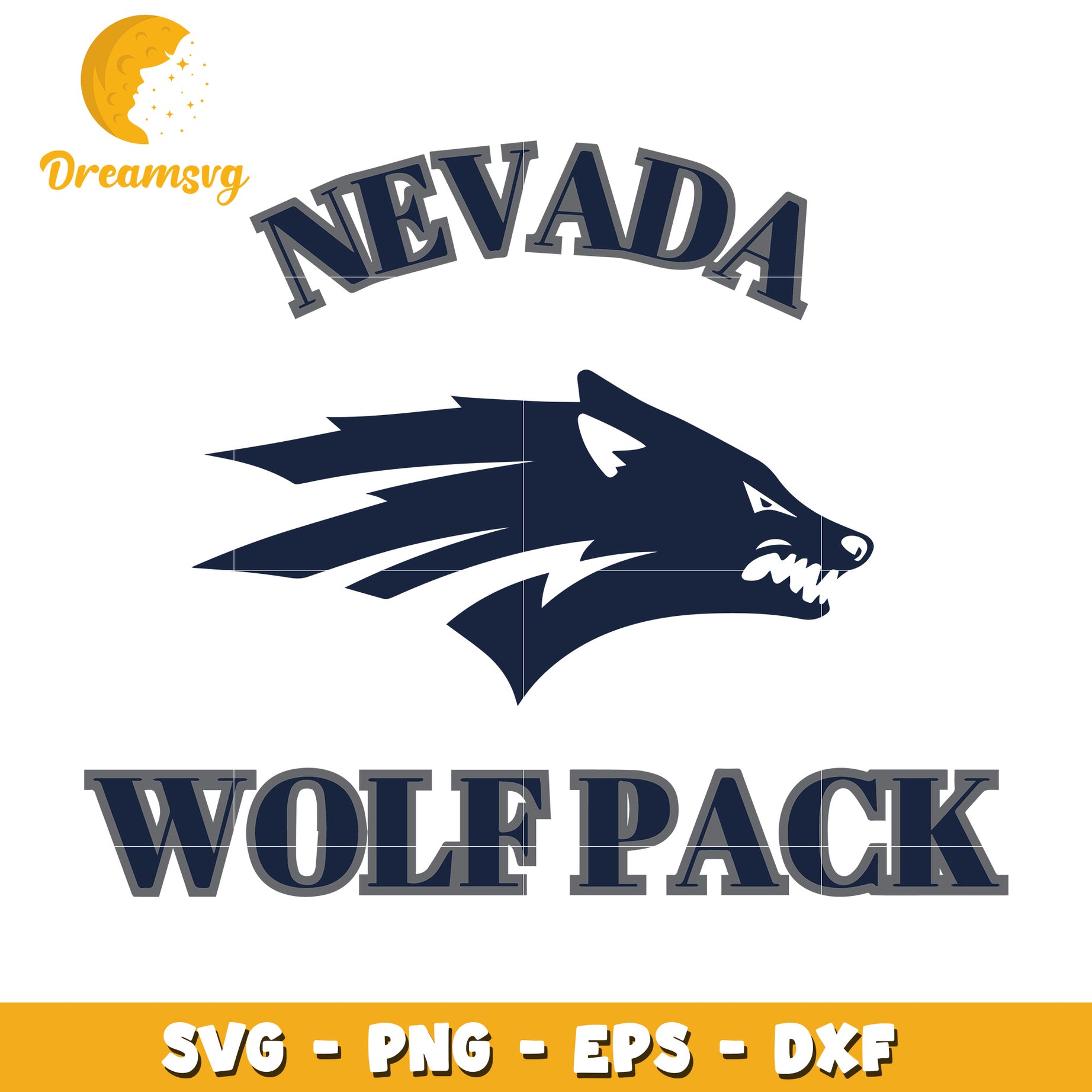 Nevada Wolf Pack SVG Graphic for Instant Download Files