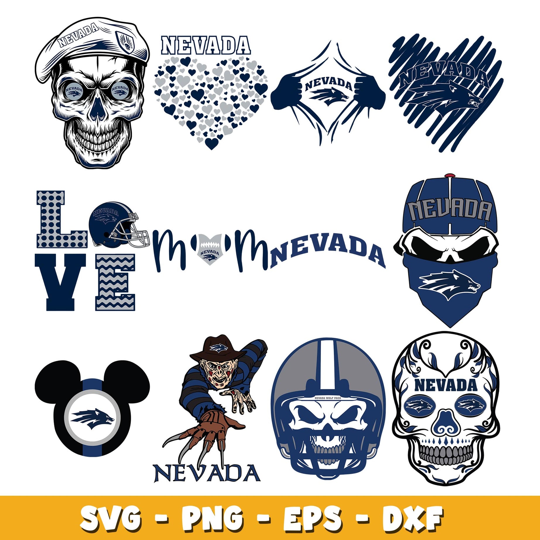 Nevada Wolf Pack  logo Bundle svg, Nevada Wolf Pack logo svg, ncaa svg  