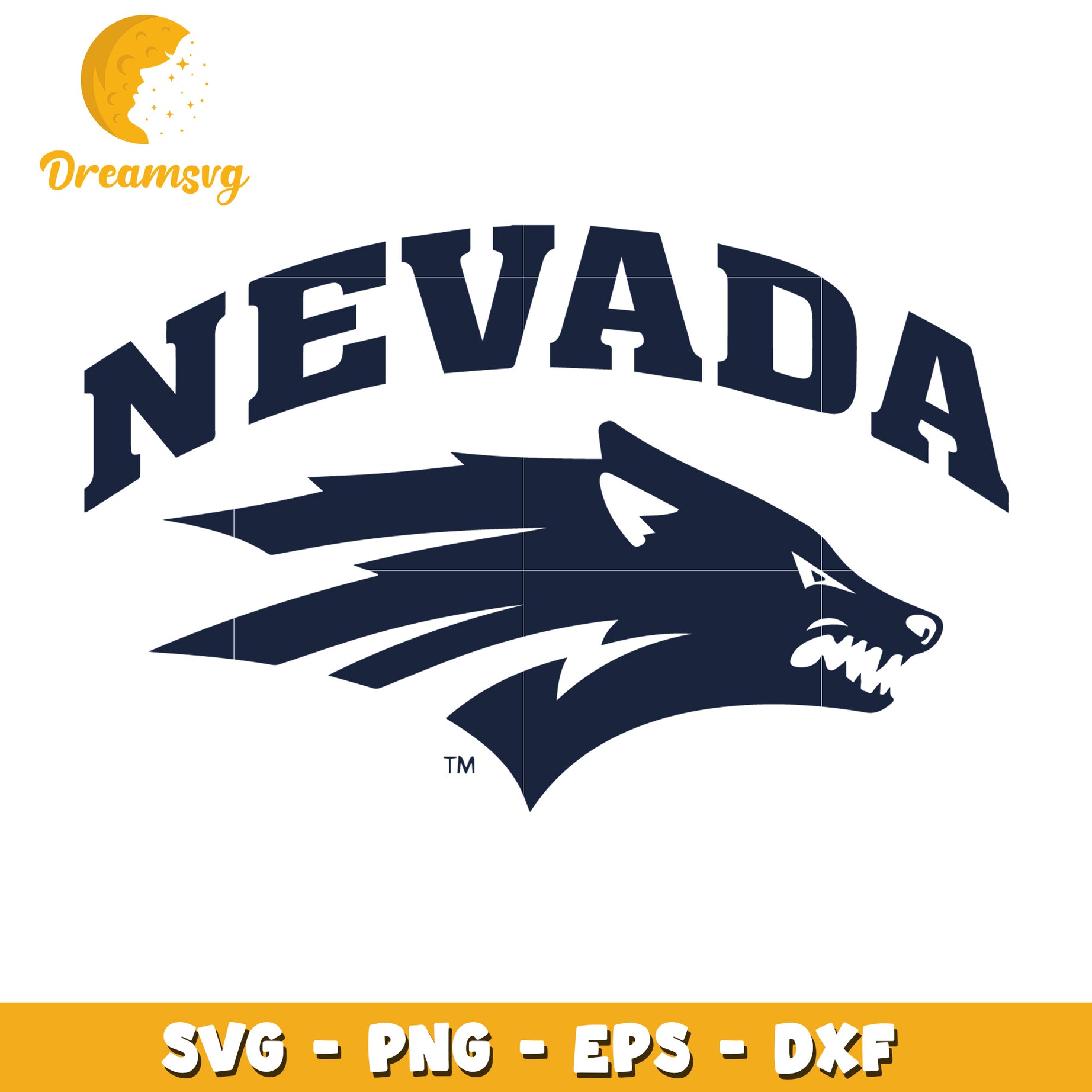 Nevada Wolf SVG PNG EPS DXF Cut File