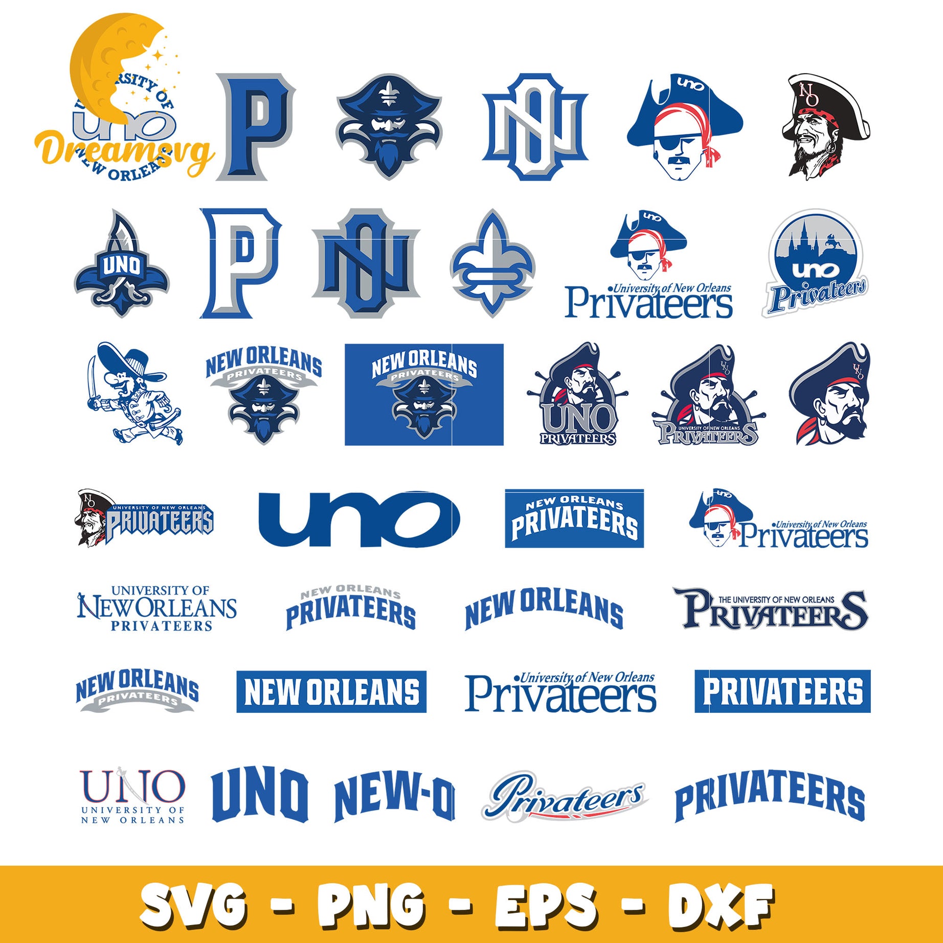 New orleans privateers logo bundle svg, new orleans privateers​ svg