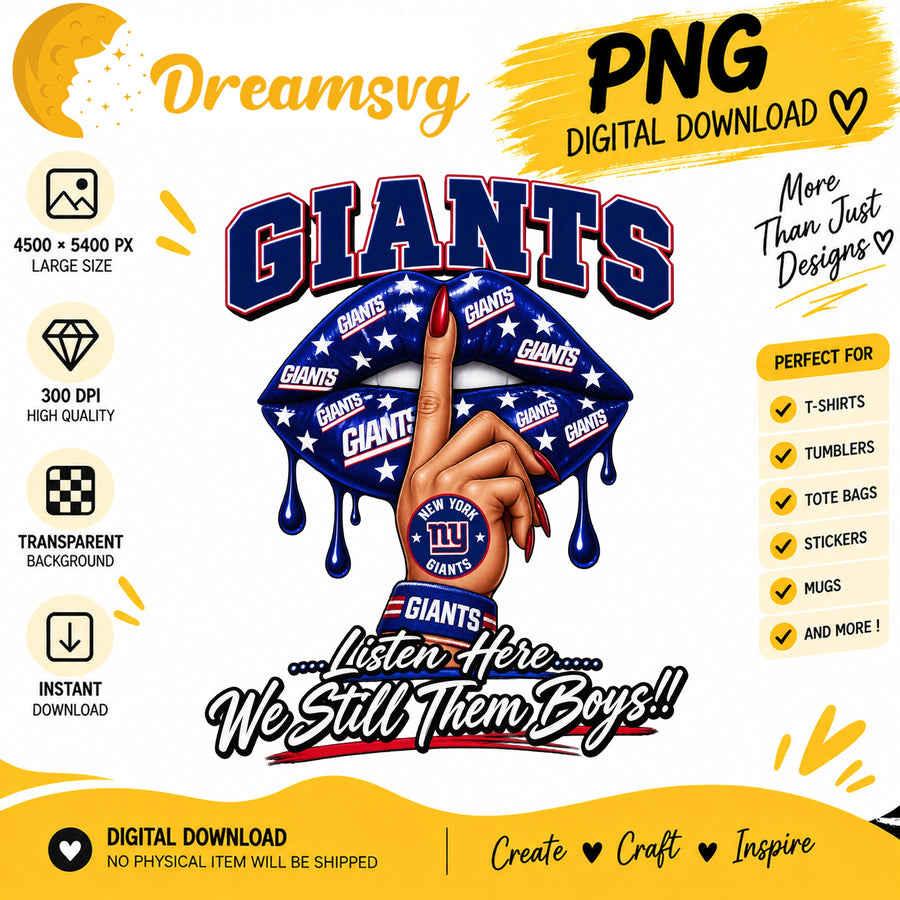 New York Giants Dripping Lips We Still Them Boys PNG