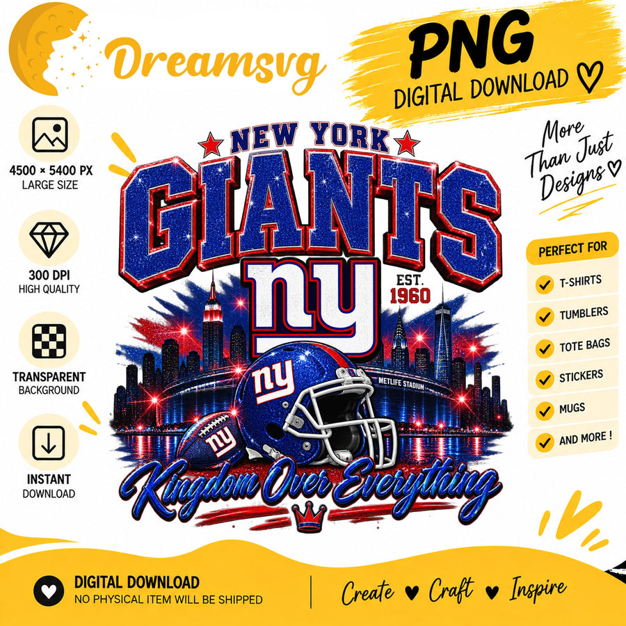 New York Giants Kingdom Over Everything Skyline PNG