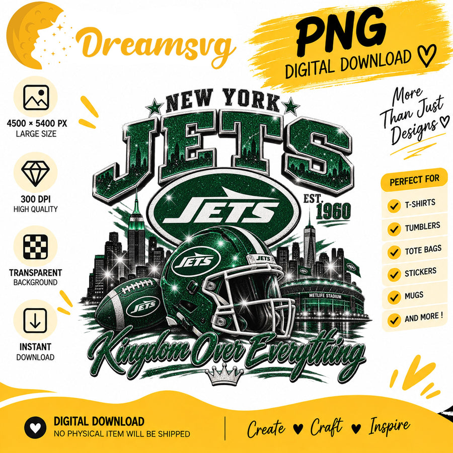 New York Jets Kingdom Over Everything Stadium Skyline PNG