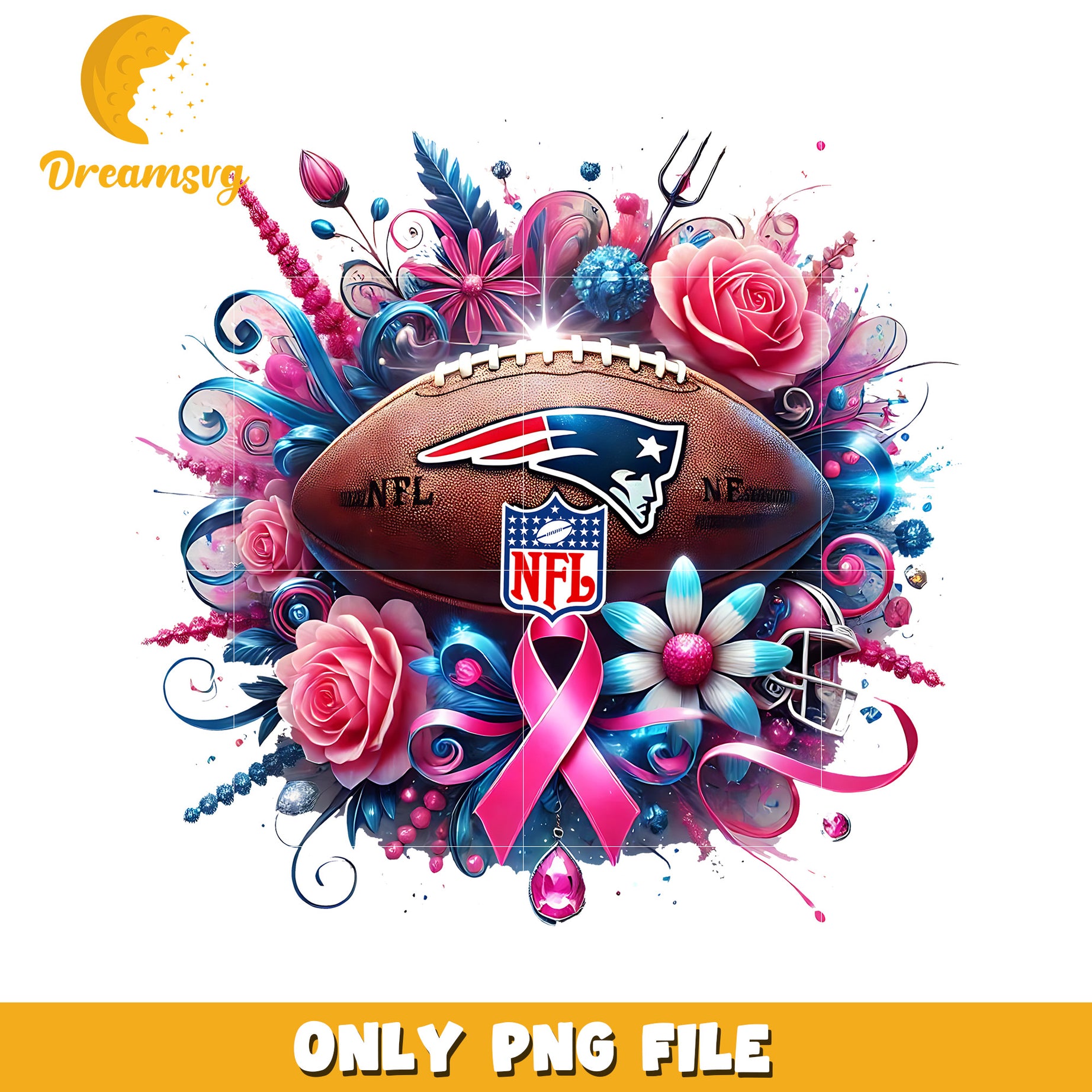 New england patriots flowers png, nfl football png, nfl playoffs png