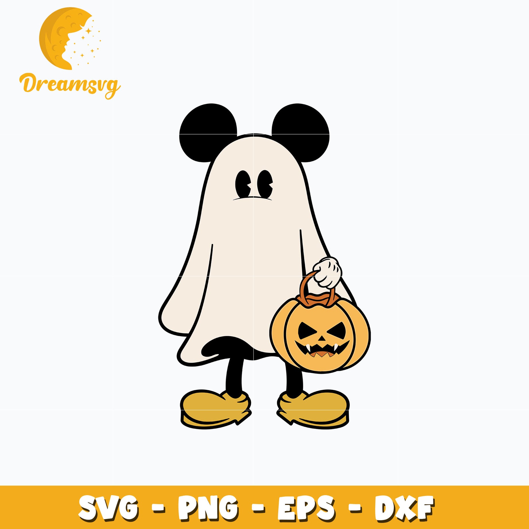 Halloween Mickey mouse ghost svg