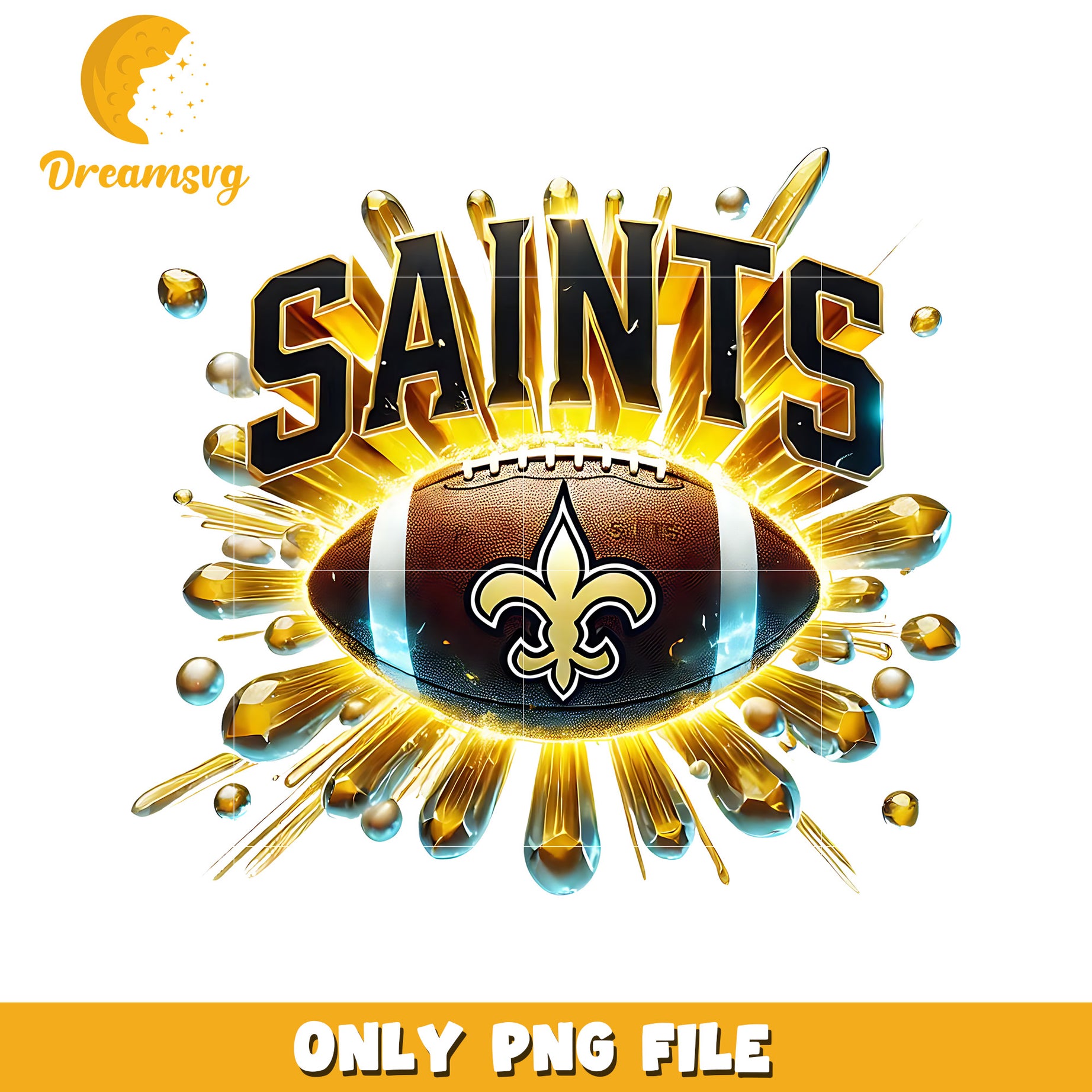 New orleans saints ball design png, nfl balll png, nfl teams png