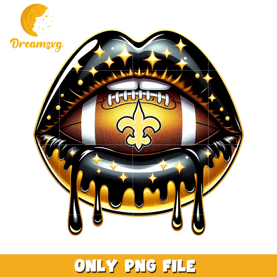 New orleans saints lips png, nfl games png, american football png