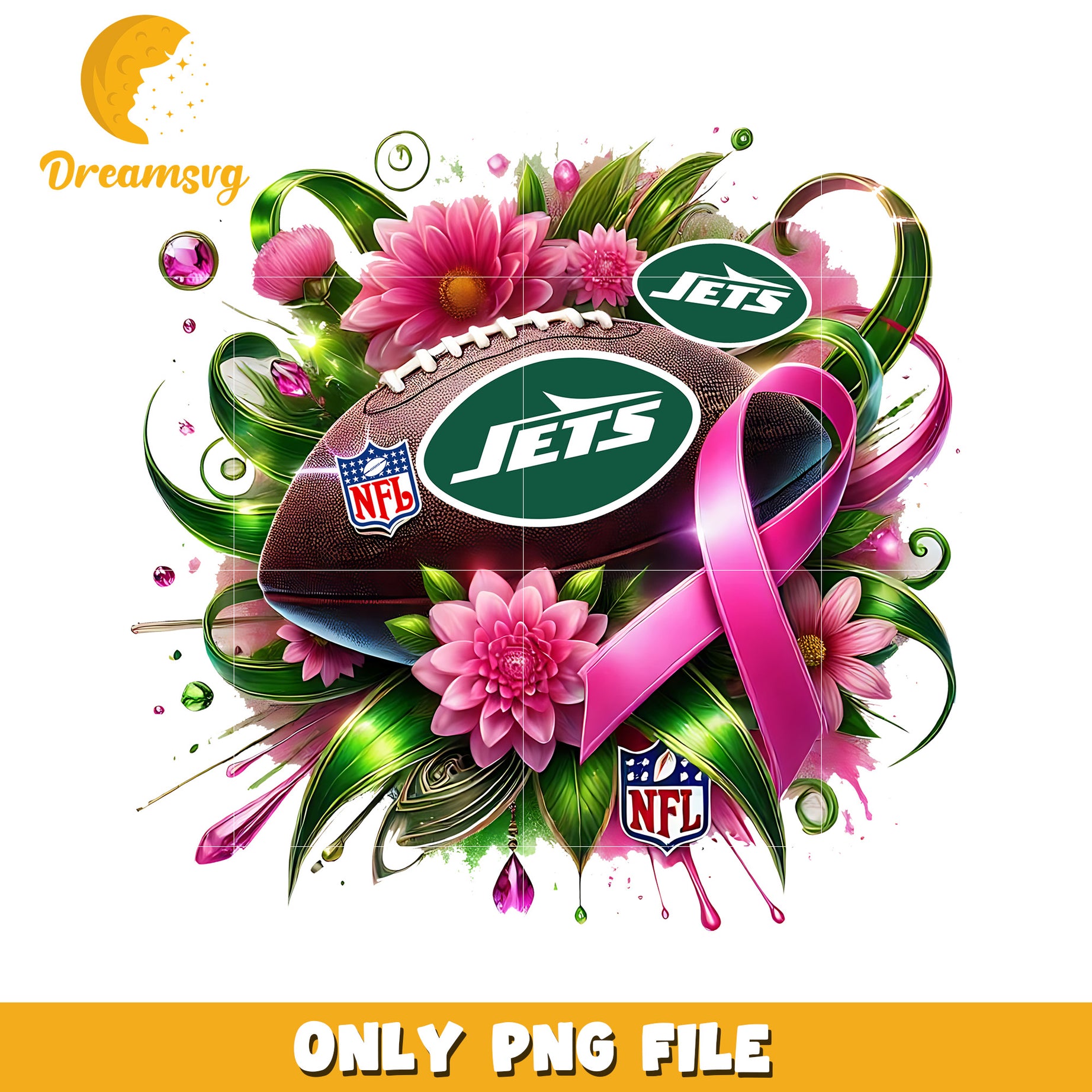 New york jets flowers png, nfl football png, nfl playoffs png